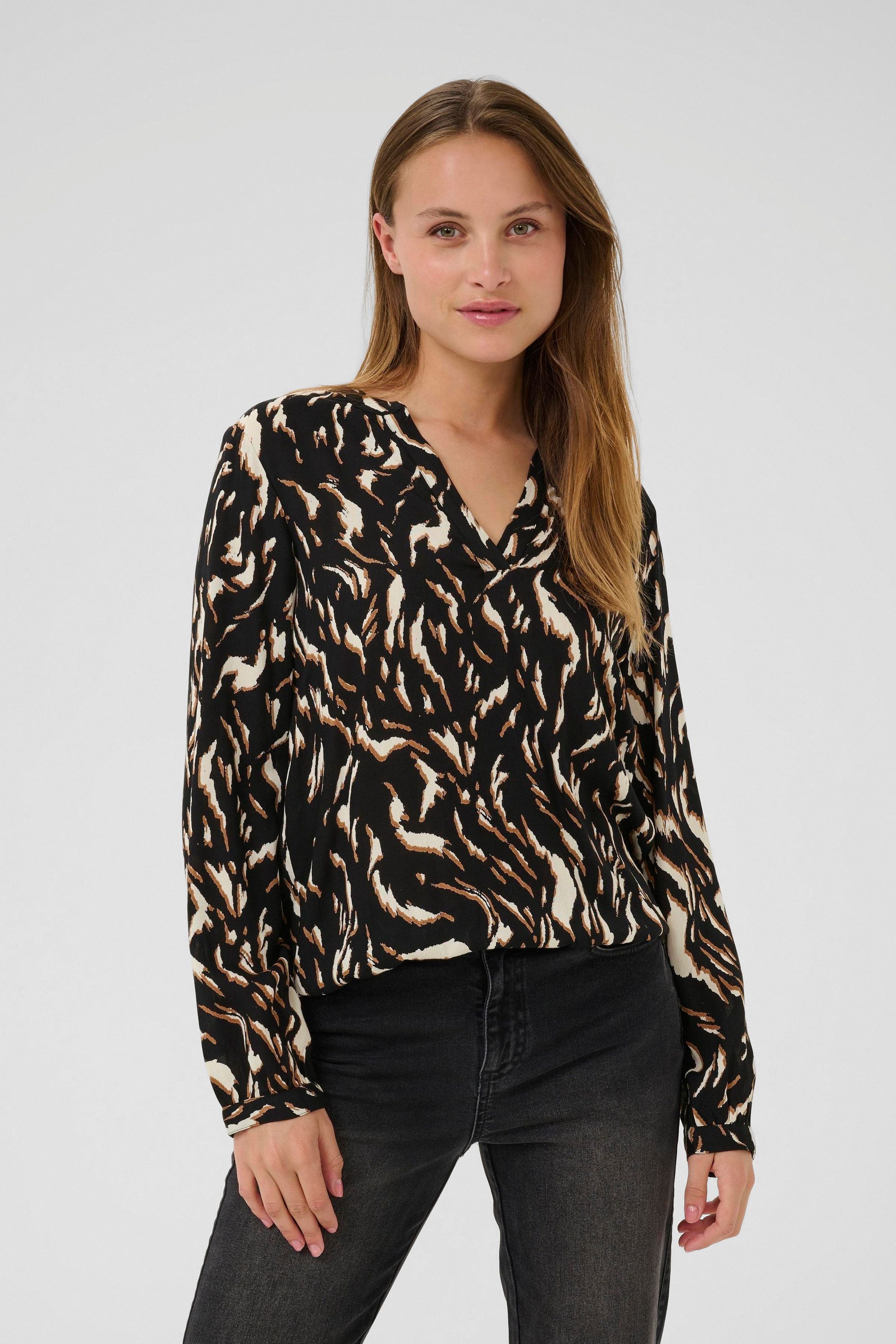 KAFFE Langarmbluse Langarm-Bluse KAditte günstig online kaufen
