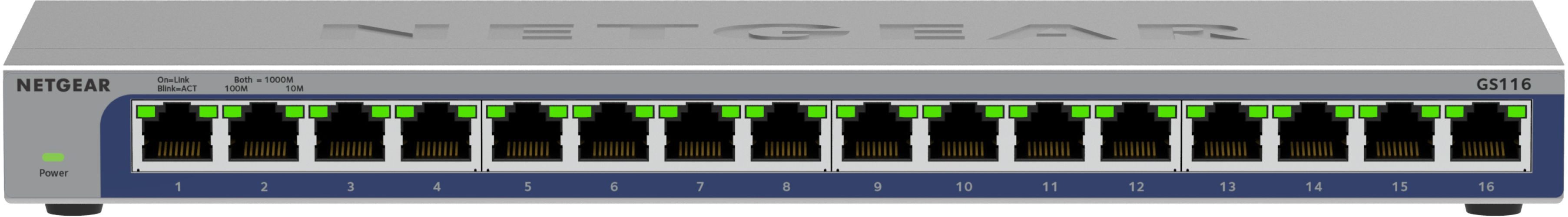 NETGEAR GS316v3 16-Port Gigabit Ethernet Netzwerk-Switch Netzwerk-Switch (16 Gigabit-Ethernet-Anschlüsse)