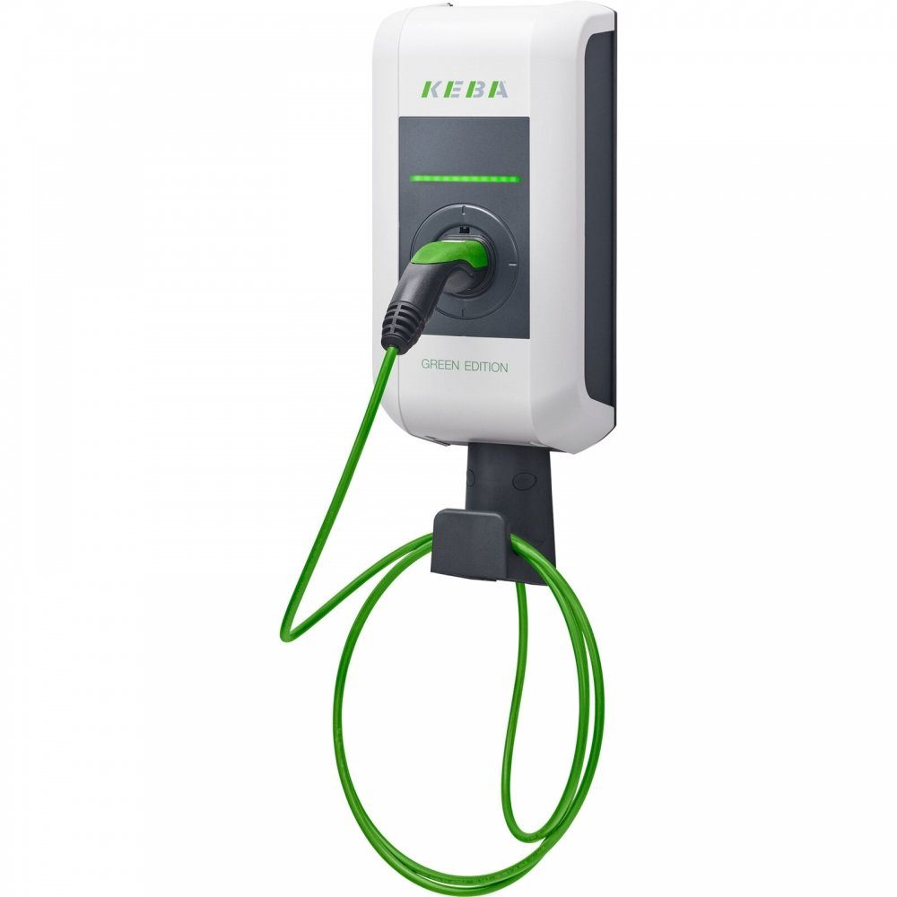 - 6 weiß/grau Keba Edition 2 Ladestation Typ P30 - m KeContact Elektroauto-Ladestation Green