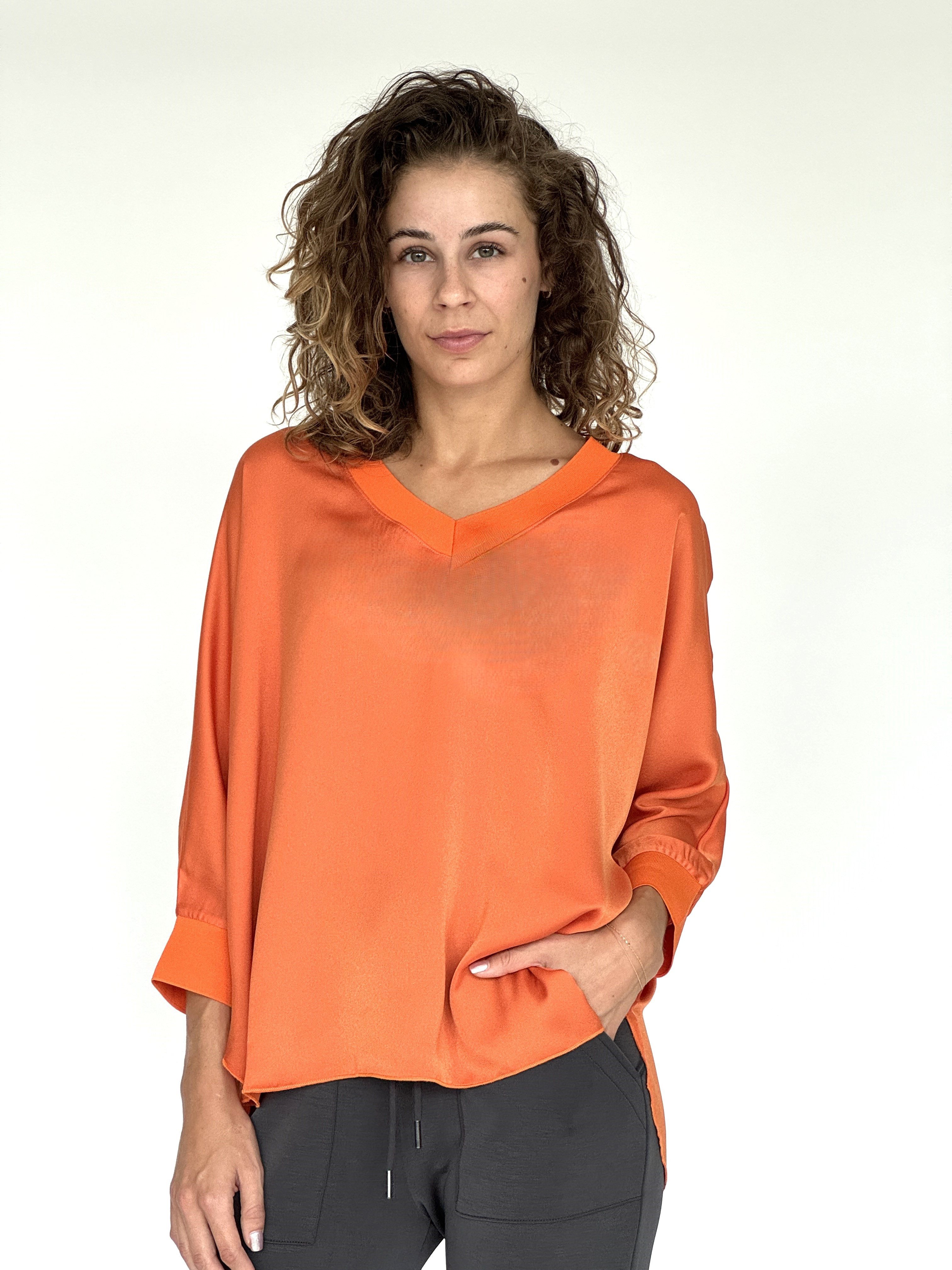 Satinbluse