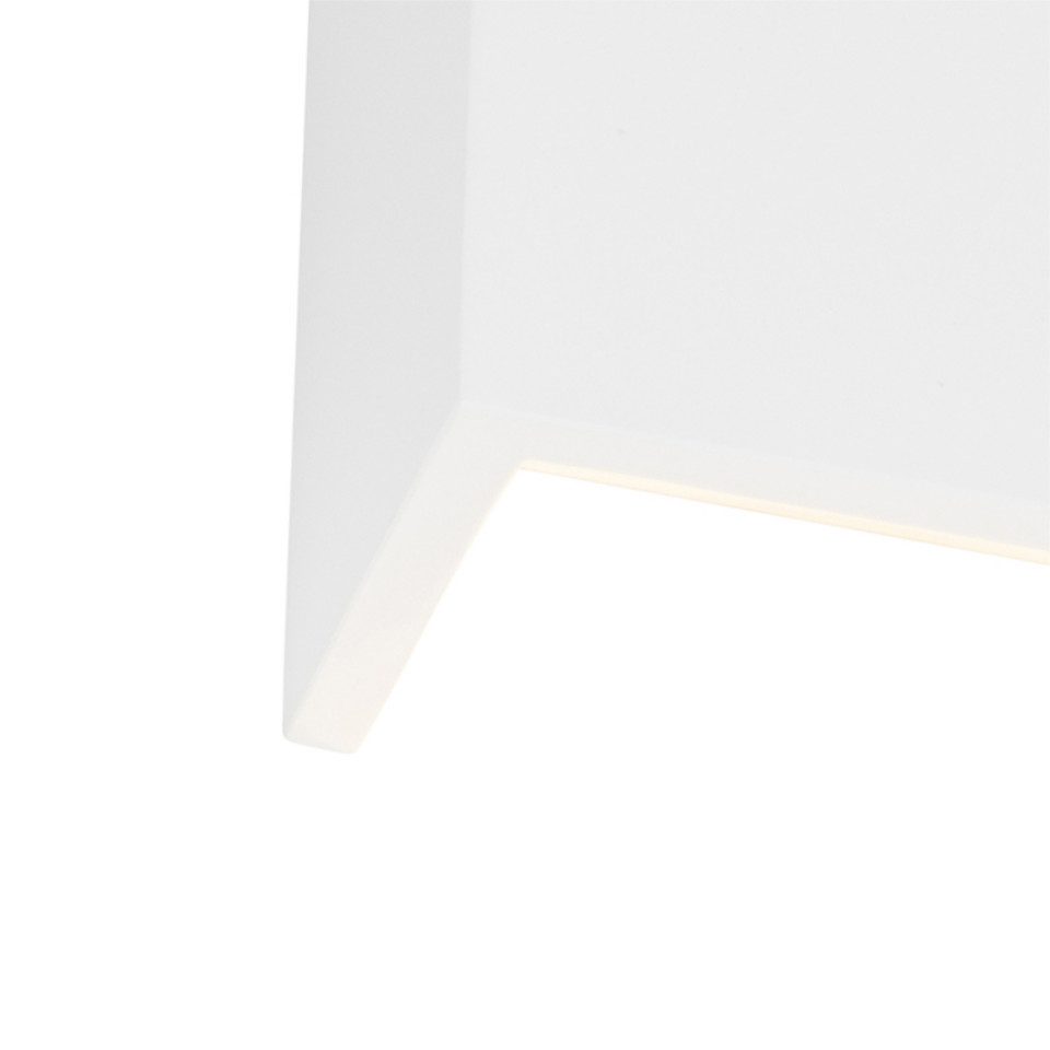 Qazqa Wandleuchte Colja_novo, ohne Leuchtmittel, Warmweiß, QAZQA Wand­leuchte, g9, Weiß, Gips, Landhaus