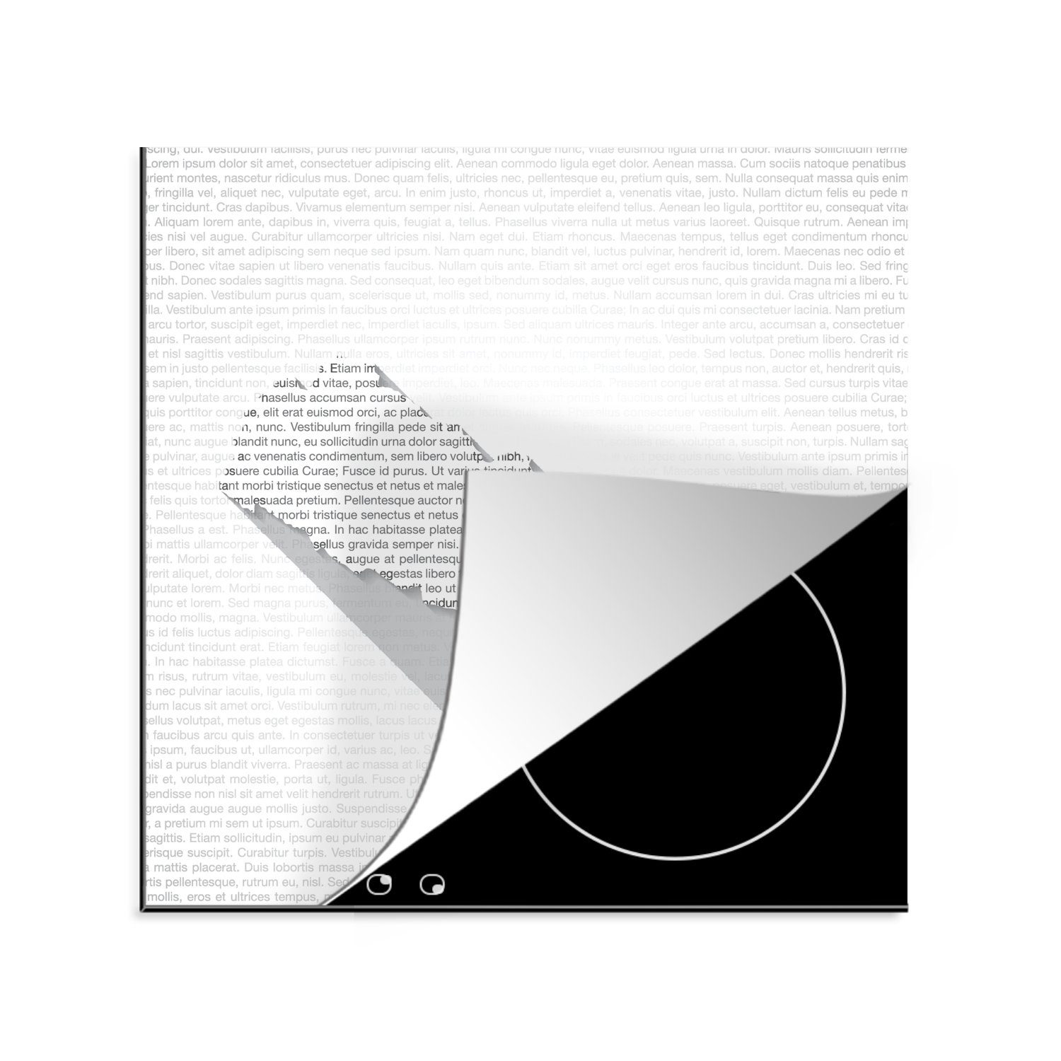 MuchoWow Herdblende-/Abdeckplatte Schwarz-Weiß-Abbildung des Textes in Form einer Karte von Nepal, Vinyl, (1 tlg), 78x78 cm, Ceranfeldabdeckung, Arbeitsplatte für küche