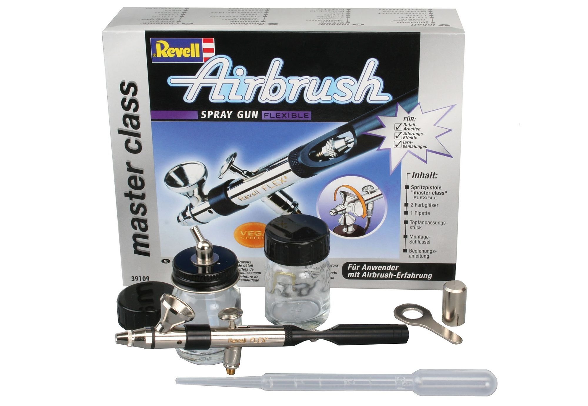 Revell® Farbsprühgerät Airbrush-Pistole - Spray gun master class Flexible