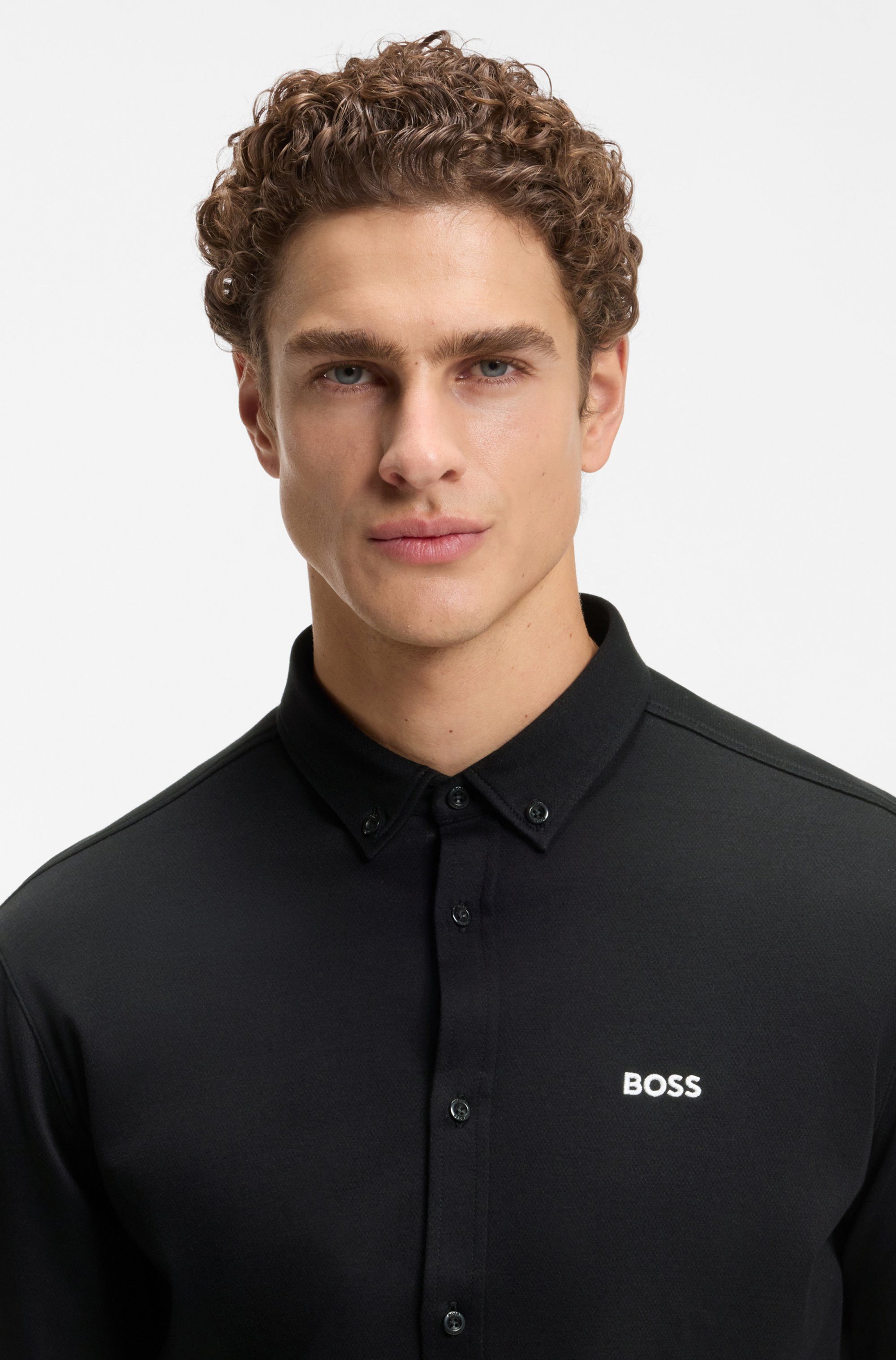 BOSS GREEN Langarmhemd B MOTION L mit Logo-Druck