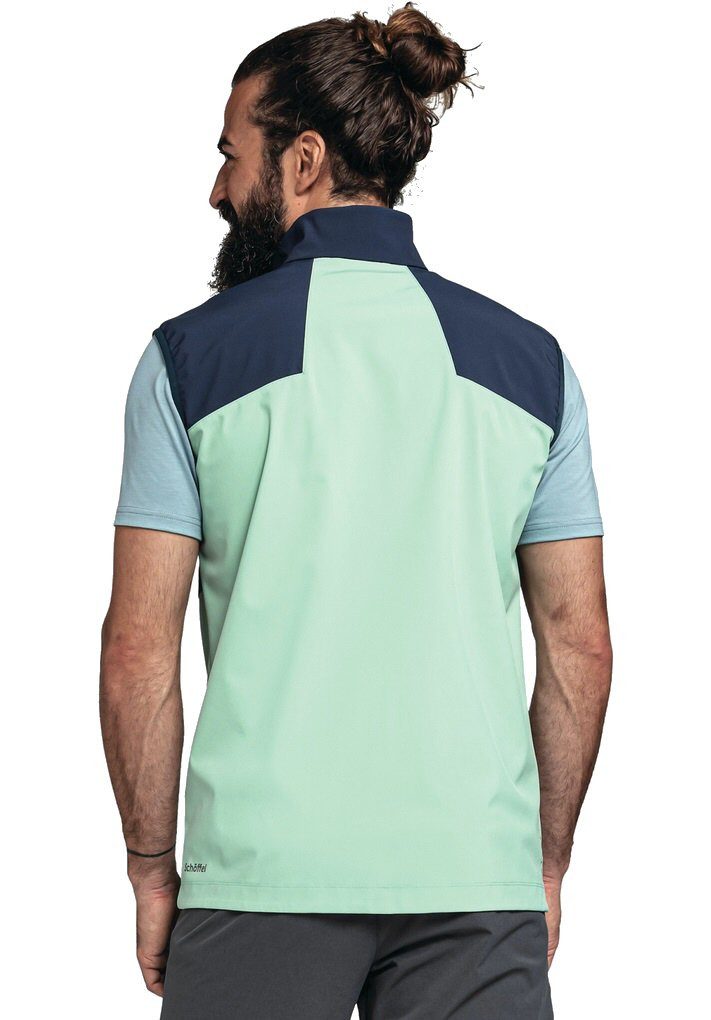 Schöffel Softshellweste Tonion Vest (atmungsaktiv, winddicht) dunkelblau/mint Herren