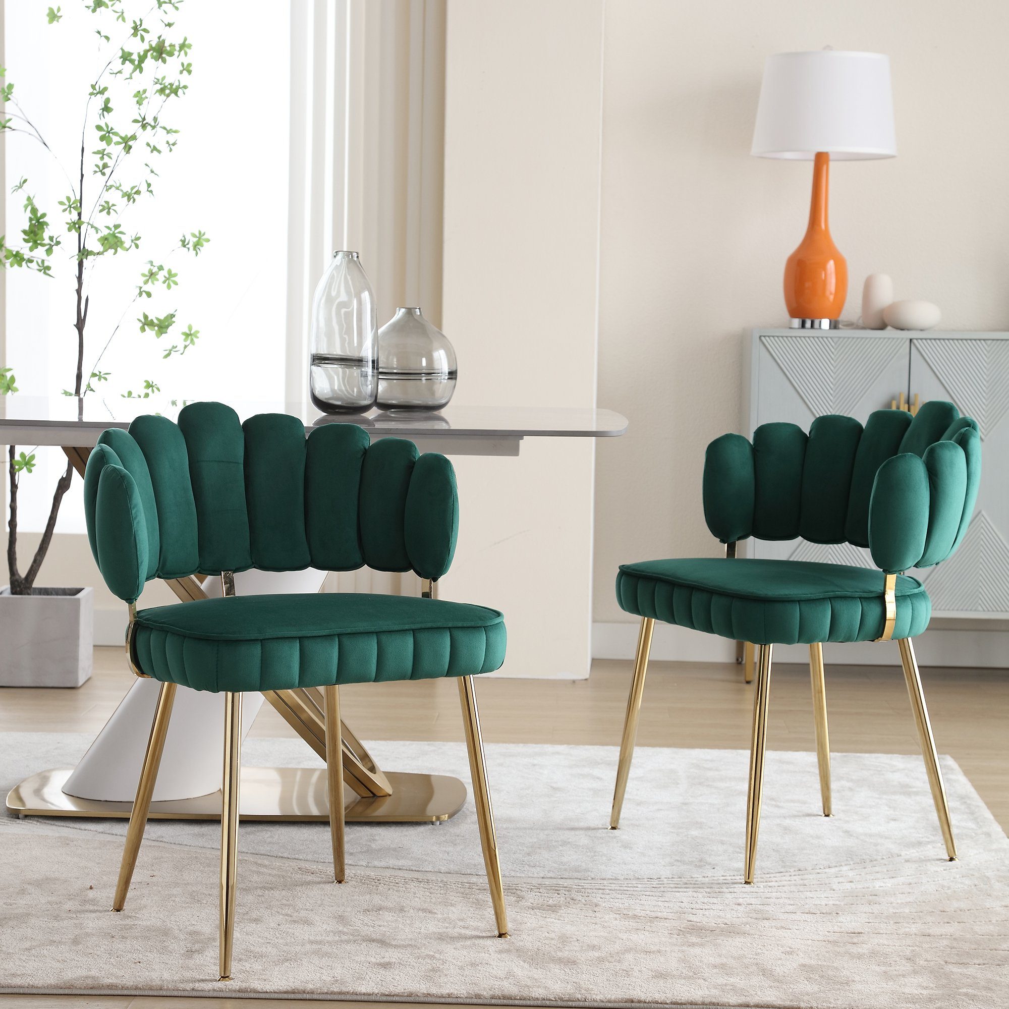 Celya Esszimmerstuhl Samt 2er Set, Freizeit günstig online kaufen