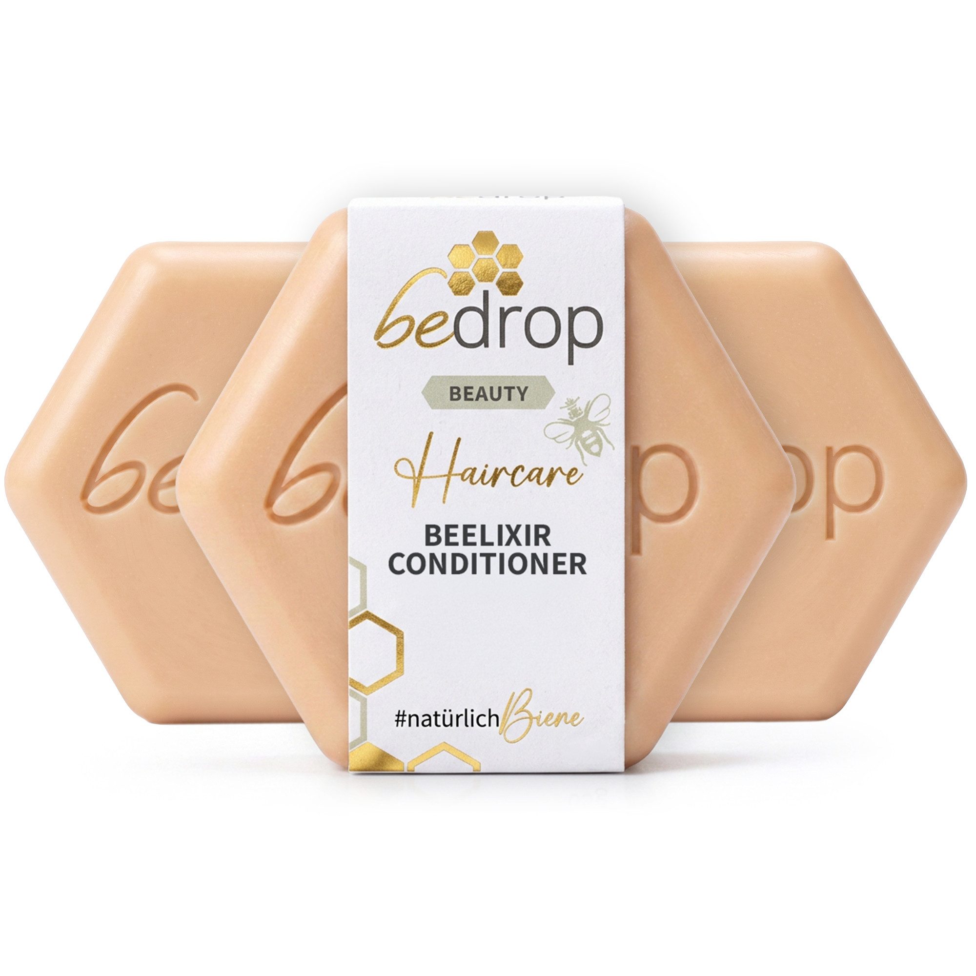 bedrop Feste Haarspülung BEELIXIR Fester Conditioner mit Gelée Royale & Propolis - 65g, Frei von Plastik
