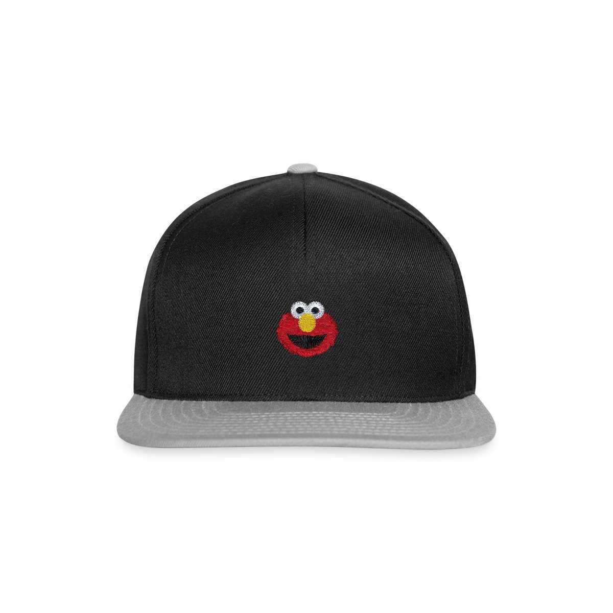 Spreadshirt Snapback Cap Sesamstraße Elmo Gesicht Stick Snapback Cap (1-St)