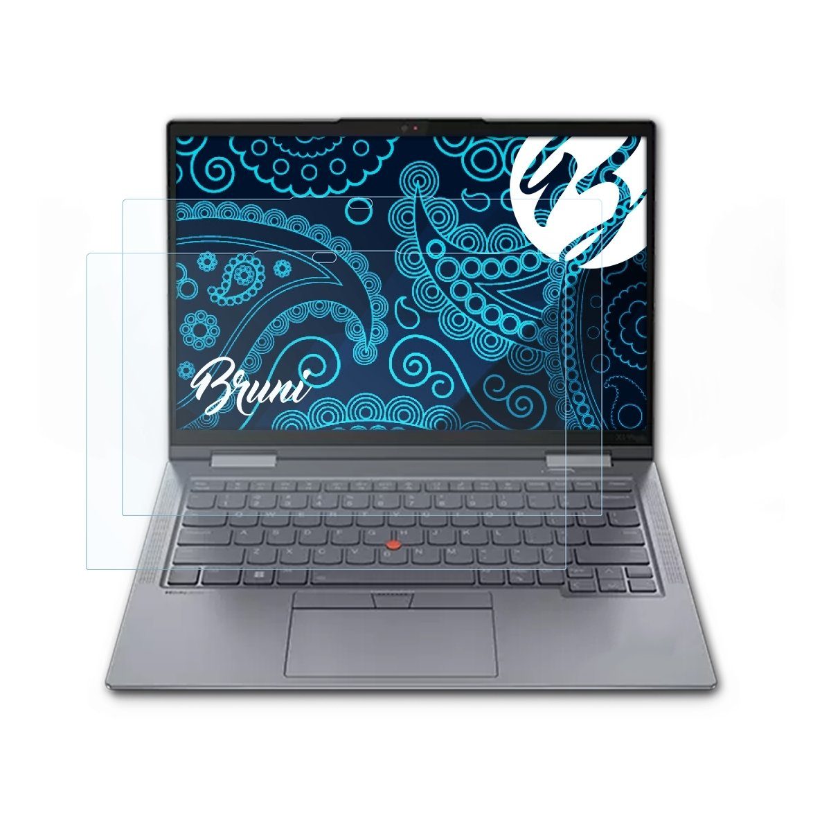 Bruni Schutzfolie für Lenovo ThinkPad X1 Yoga 8th Gen 2023, (2 Folien), praktisch unsichtbar
