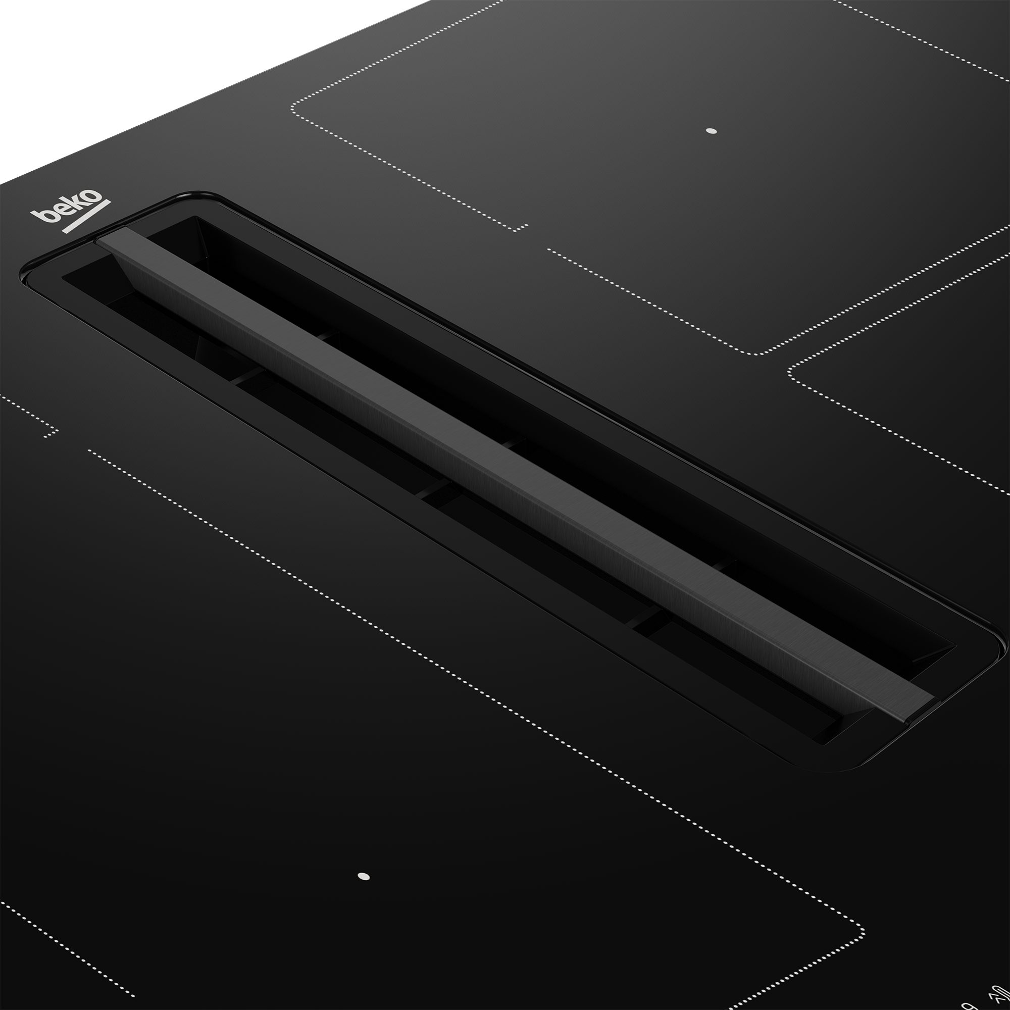 BEKO Kochfeld mit Dunstabzug bPRO 700 HIXI84700UF, IndyFlex® Kochzonen mit leisem, integriertem Muldenlüfter – Bild 4 von 5