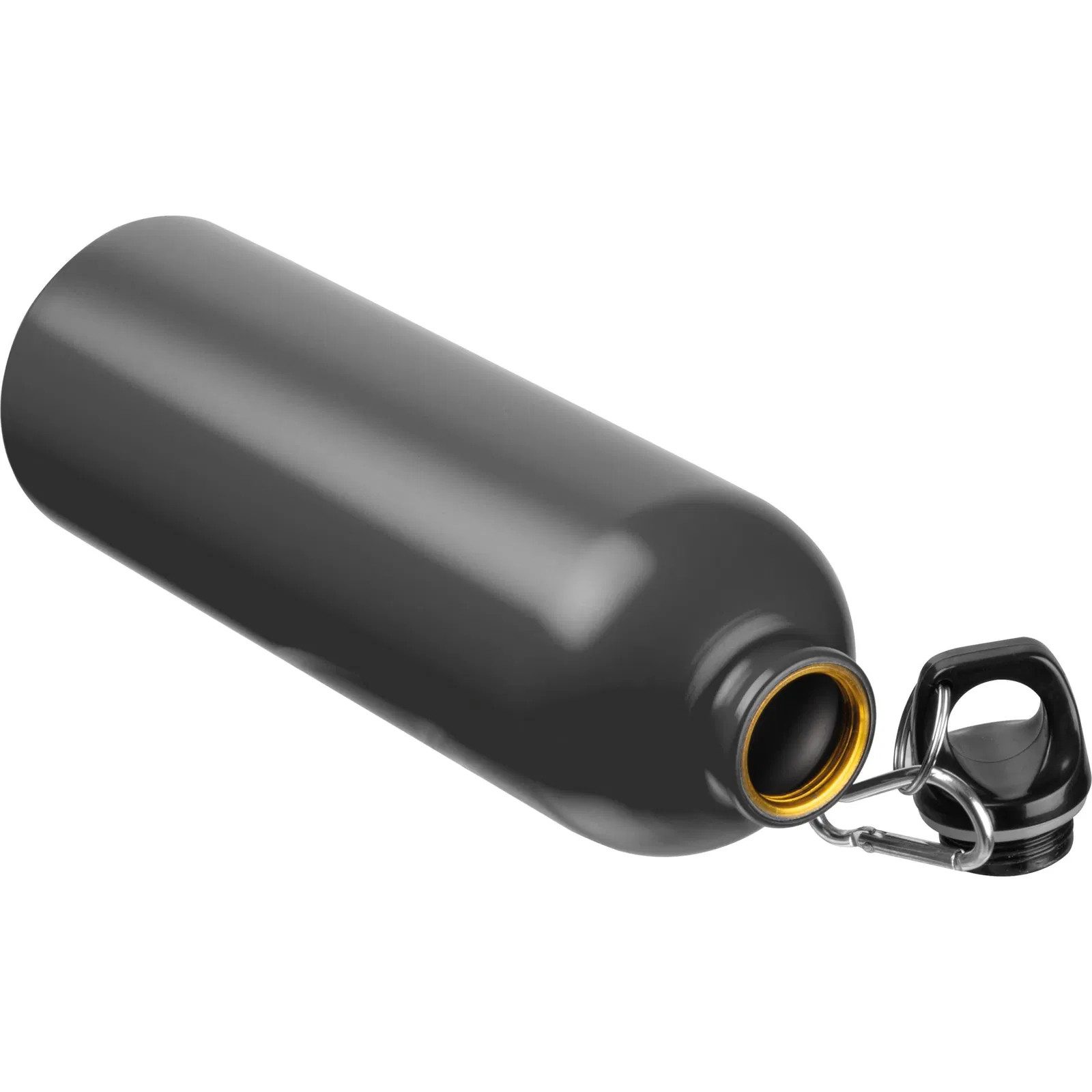 Easy Gifts Trinkflasche Edelstahl Trinkflasche / mit Karabiner / 750ml / Farbe schwarz