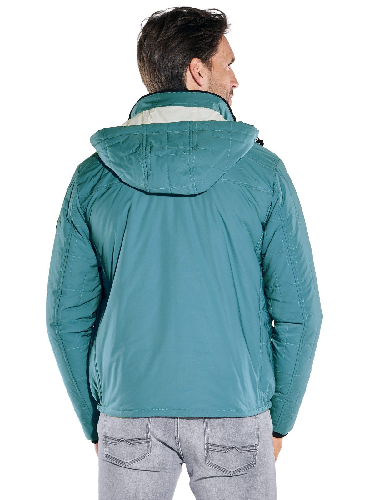 Engbers Steppjacke engbers Herren Jacke mit abnehmbarer Kapuze, Tuerkis