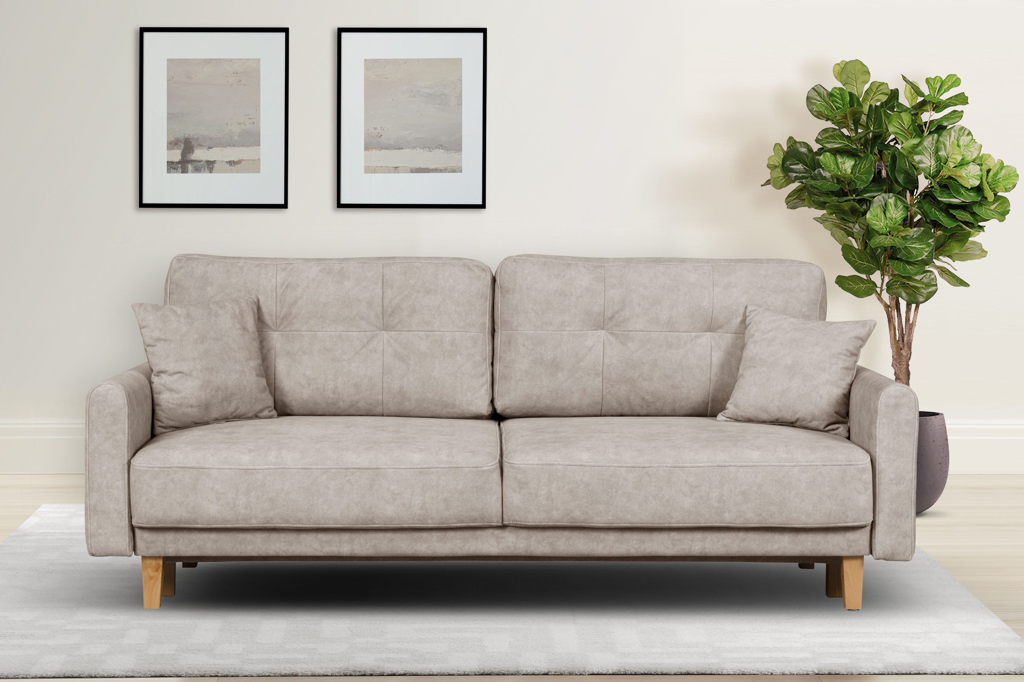 3-Sitzer TRIPLO optionale Schlafsofa mit Bettkasten, Maße B/T/H: 215/100/89 cm