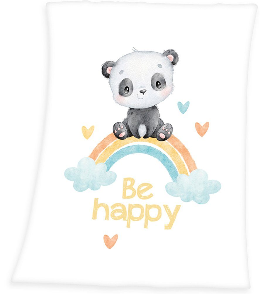 Regenbogen Panda, liebevollem Baby Motiv Herding Best, Babydecke mit