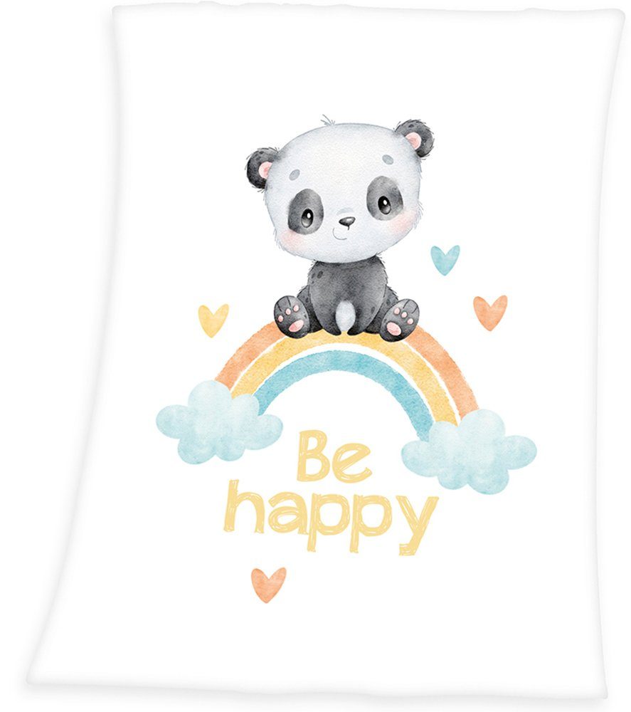 Herding Babydecke Regenbogen Panda, Baby Best, mit liebevollem Motiv