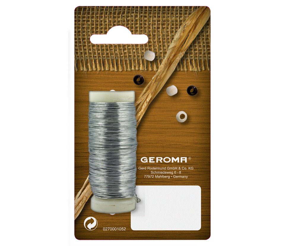 Rodermund Draht Binde-Draht silber aus Spule Ø 35 mm, 50 Gramm