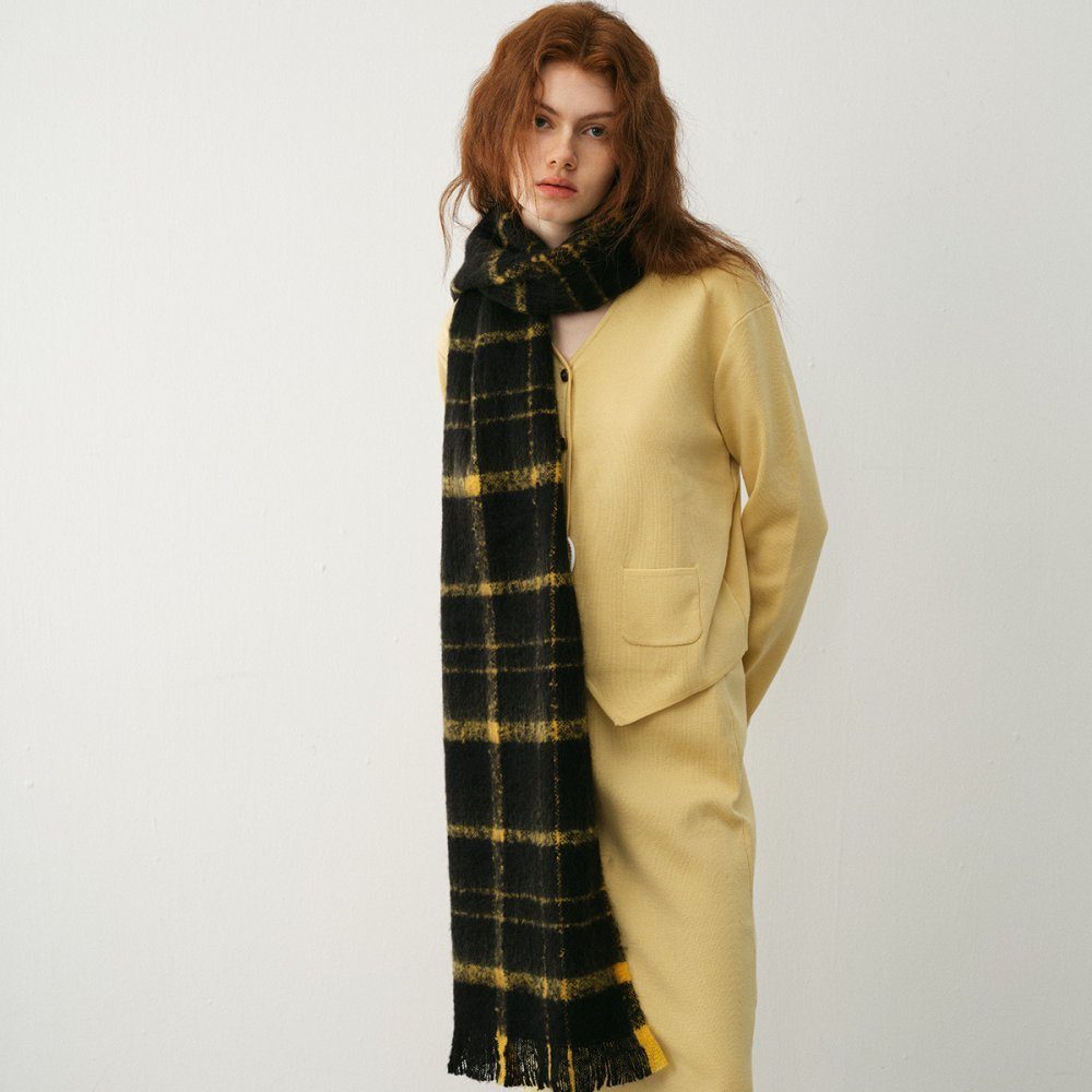 Invanter Schal Herbst und Winter Atmosphäre gestreifte Damen Schal mit Streifen, 210x37cm | Modeschals