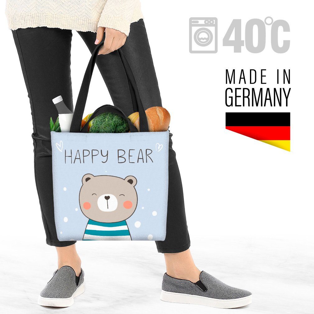 Happy VOID Bärchen Birthday Happy Kinderzimmer Kinder Bear (1-tlg), Henkeltasche Bär Geburtstag