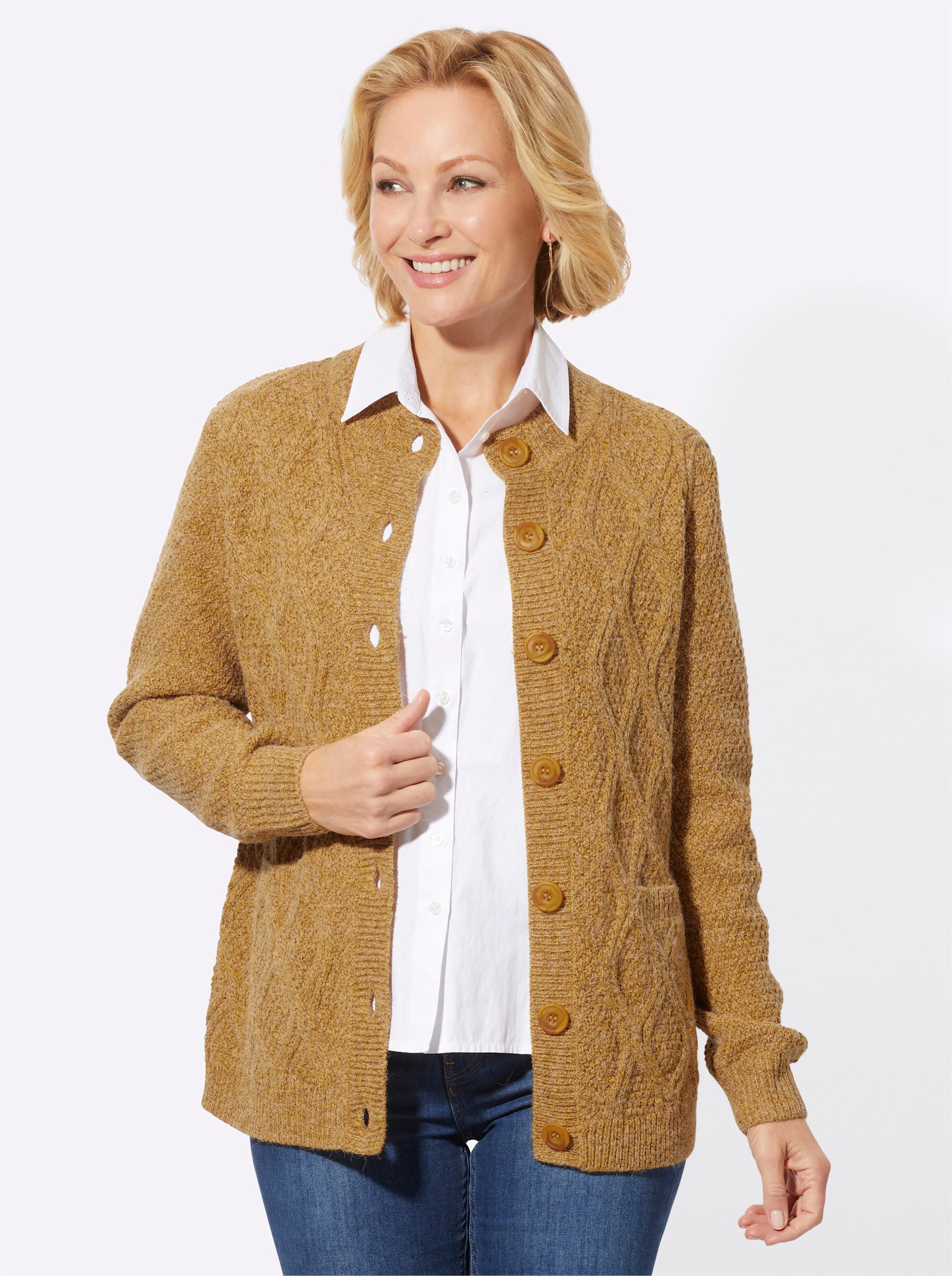 Strickjacke Strickjacke Langarm Struktur