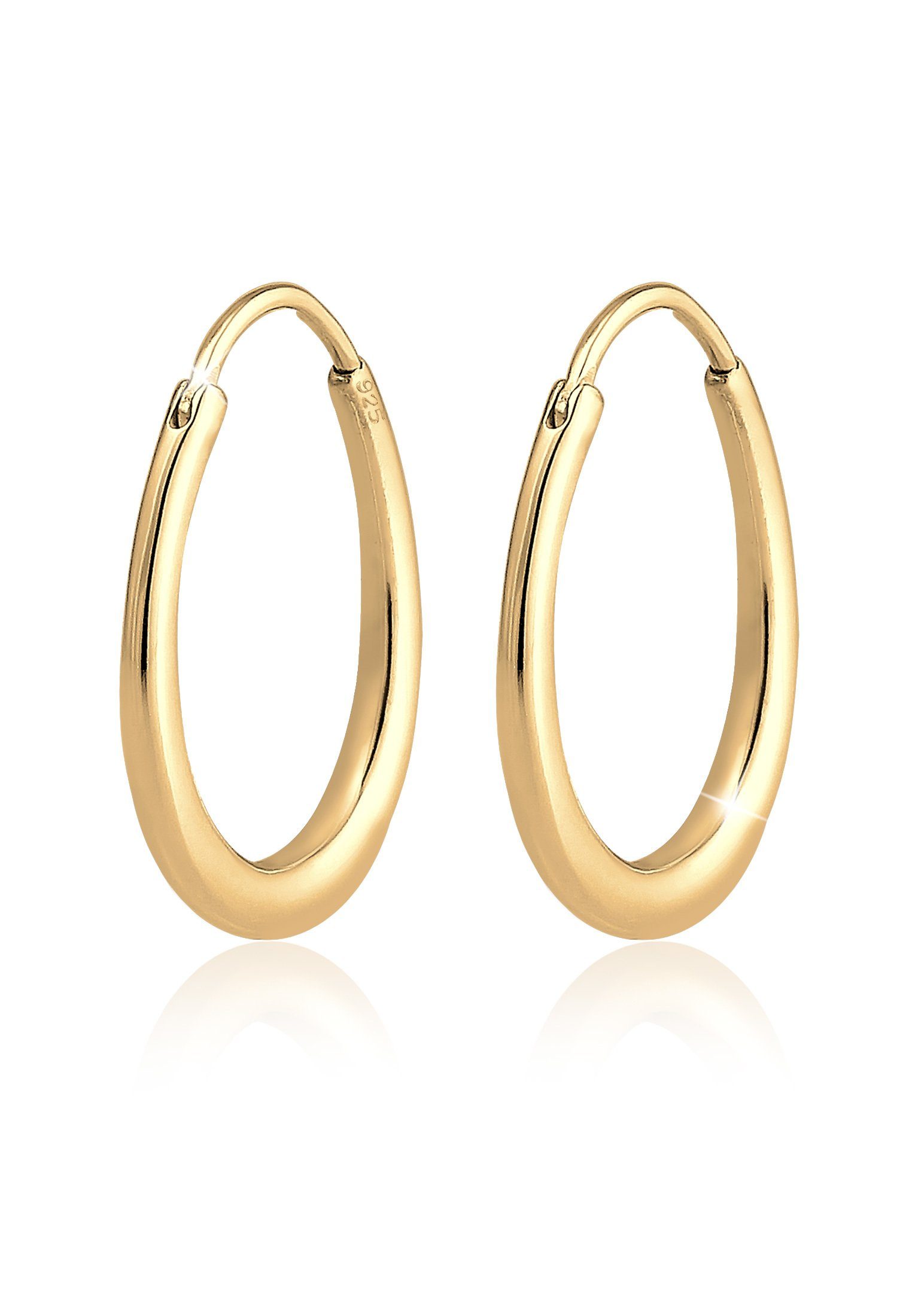 Elli Paar Сережки-кільця Сережки-кільця Oval 925 Sterling Silber