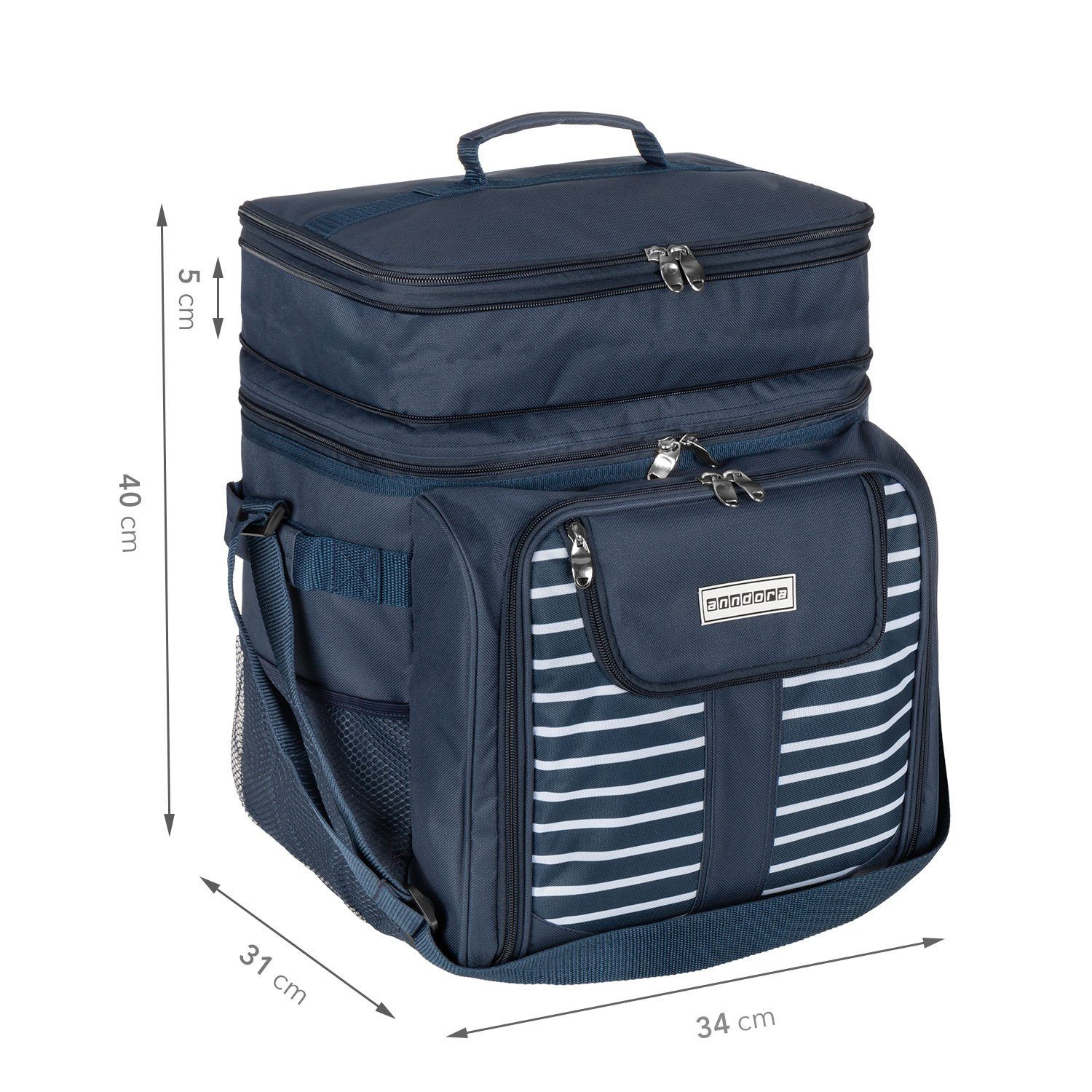 anndora Picknicktasche Umhängetasche Tragetasche + Zubehör günstig online kaufen