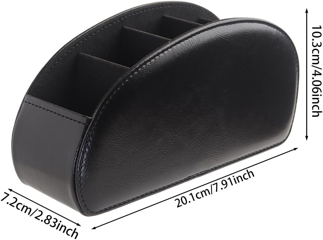 FELIXLEO Fernbedienungshalter Fernbedienungshalter Leder Mit 5 Fächern Desktop Organizer, (1-tlg) – Bild 3 von 5