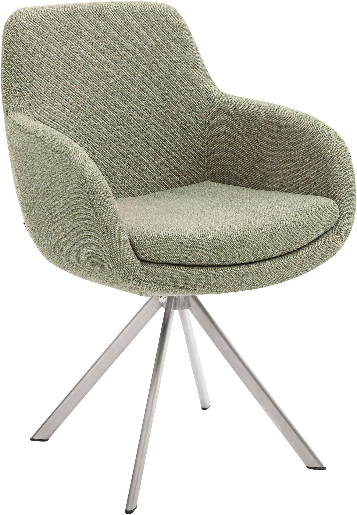 Musterring Esszimmerstuhl Tavia (Set, 2 St), Stativgestell Edelstahl, wahlweise mit Drehfunktion, diverse Farben