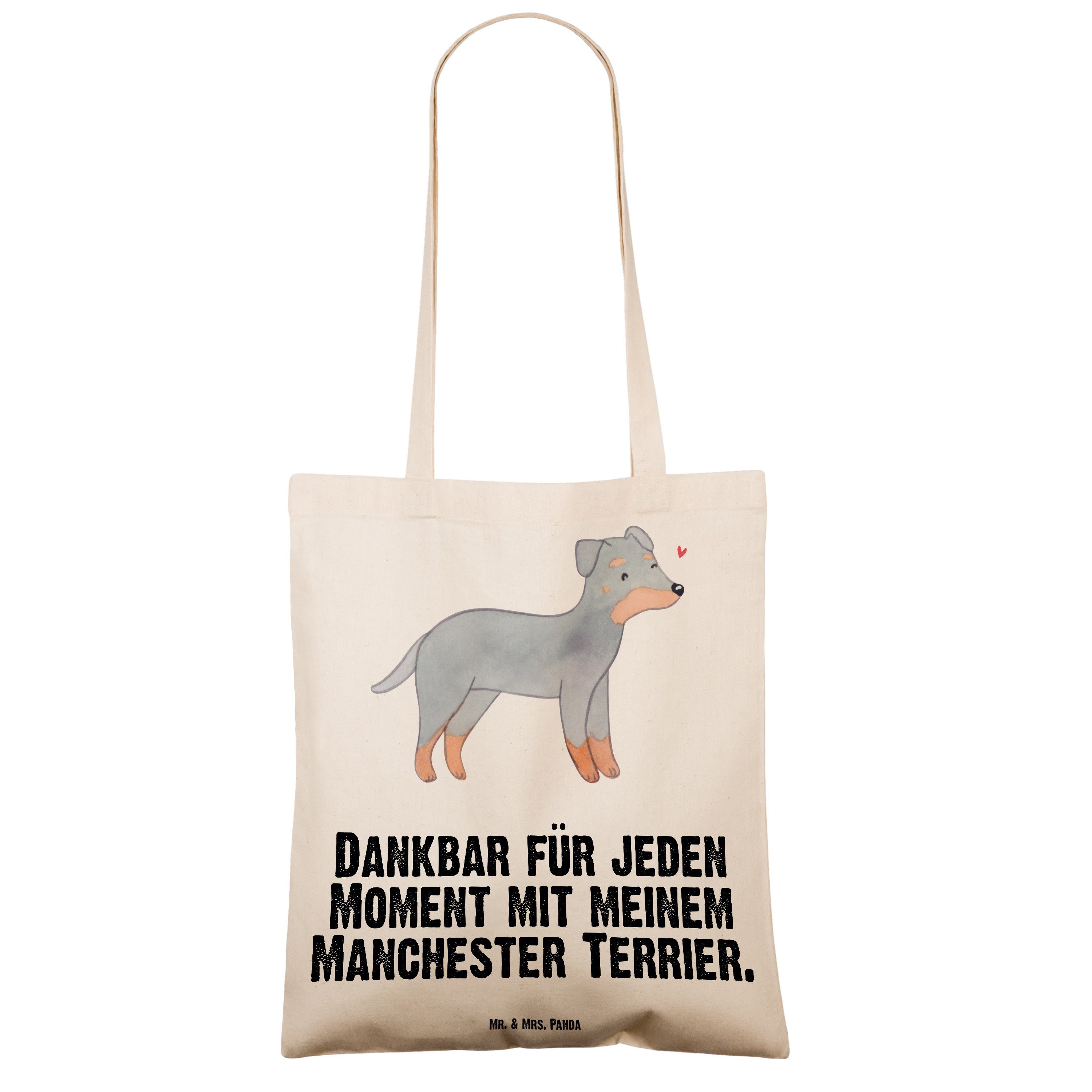 Mr. & Mrs. Panda Tragetasche Moment (1-tlg) Terrier Beutelt Geschenk, - Transparent Manchester - Schenken