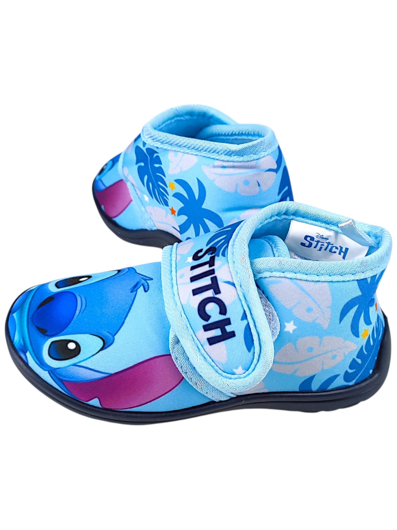 Lilo & Stitch Stitch Hausschuh Jungen Pantoffeln mit Klettverschluss Gr. 22-27 – Bild 4 von 5