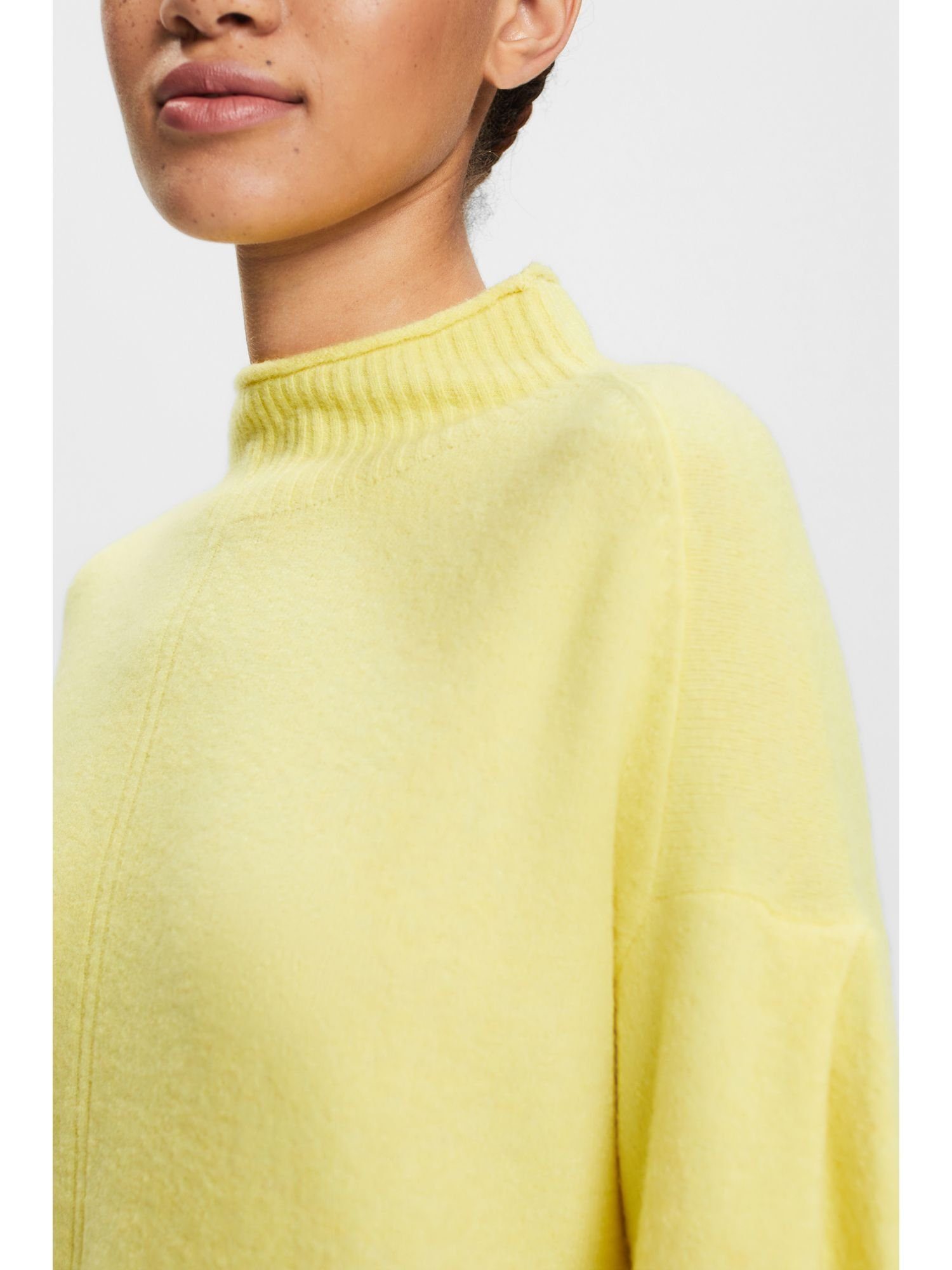 Esprit Stehkragenpullover Pullover YELLOW Stehkragen mit PASTEL