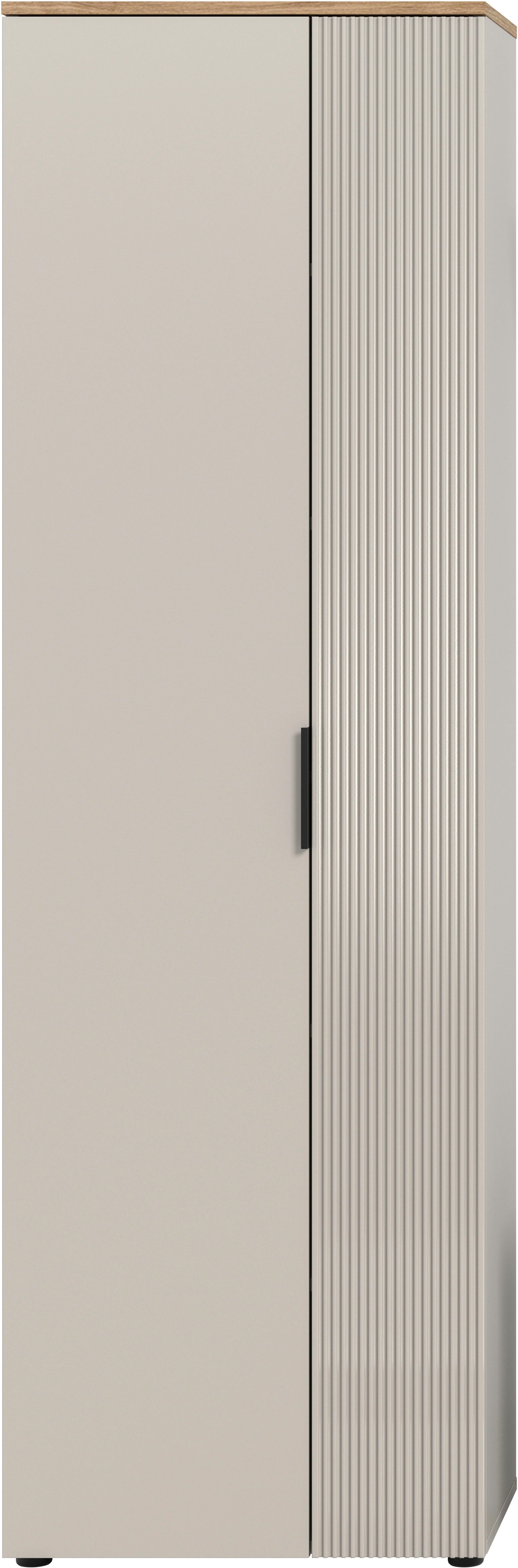 Home affaire Garderobenschrank EDIL, Höhe 190cm, 2 Türen, 5 Böden, 6 Fächer (moderne Farbkombination, Platz für ca. 18 Paar Schuhe) Kleiderschrank, Flurschrank, – Bild 3 von 5