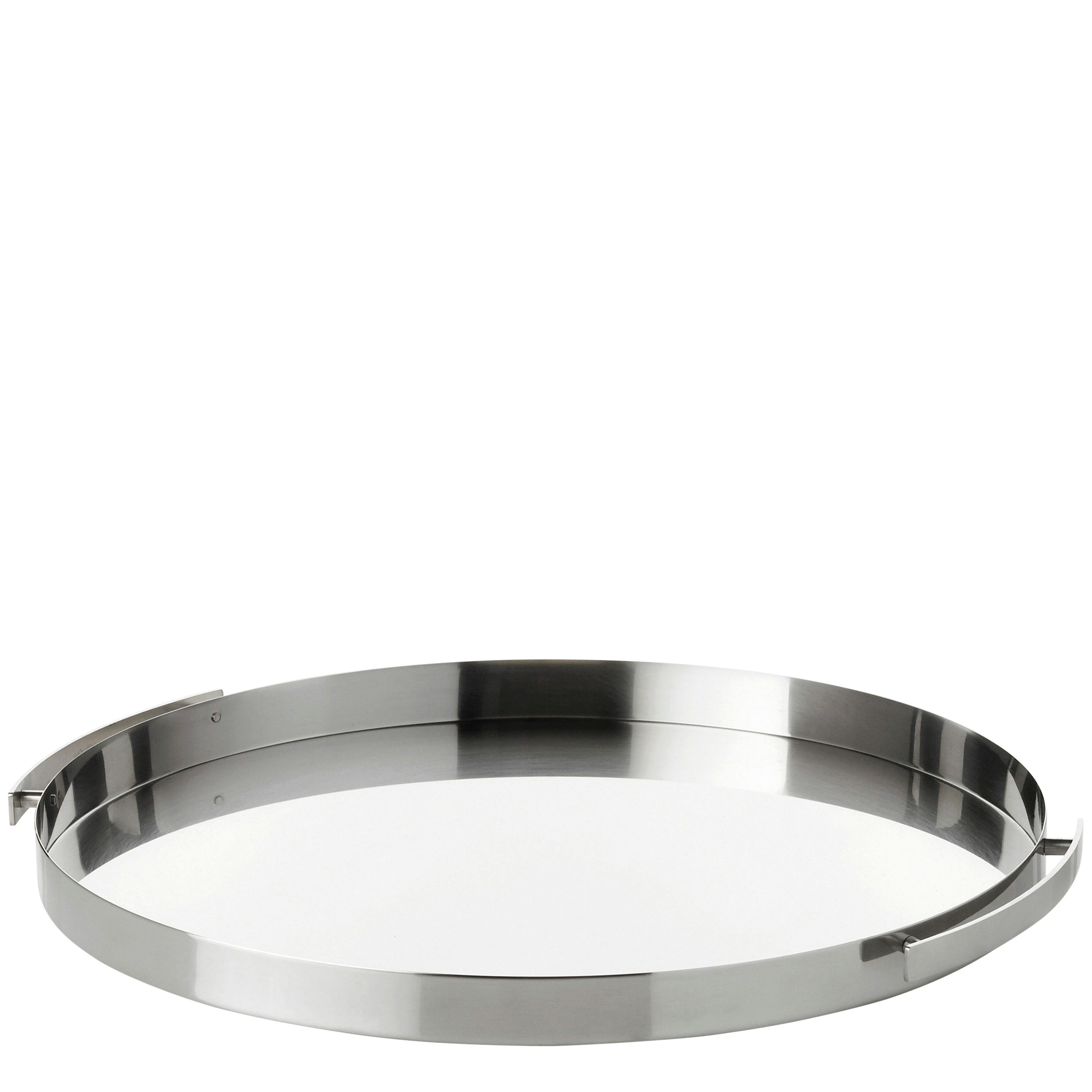 Stelton Servierbrett Stelton Arne Jacobsen Serviertablett Ø 33.5 cm Steel, Edelstahl