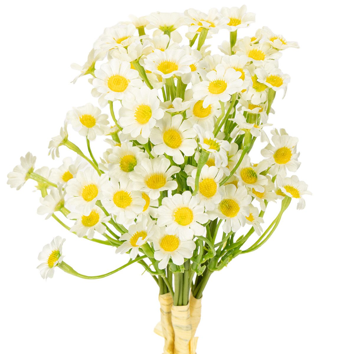 Kunstblume Künstlicher Kamillenblütenstrauß für zeitlose, pflegeleichte, 3 Stück, Florists Products, Höhe 28 cm