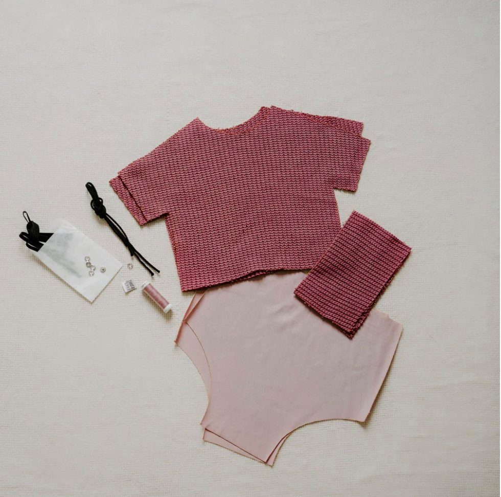 Nähset & Kreativset zum DIY FINO - Strick - selbst Baby&Kids Pulli rosa nähen zugeschnitten Stitch