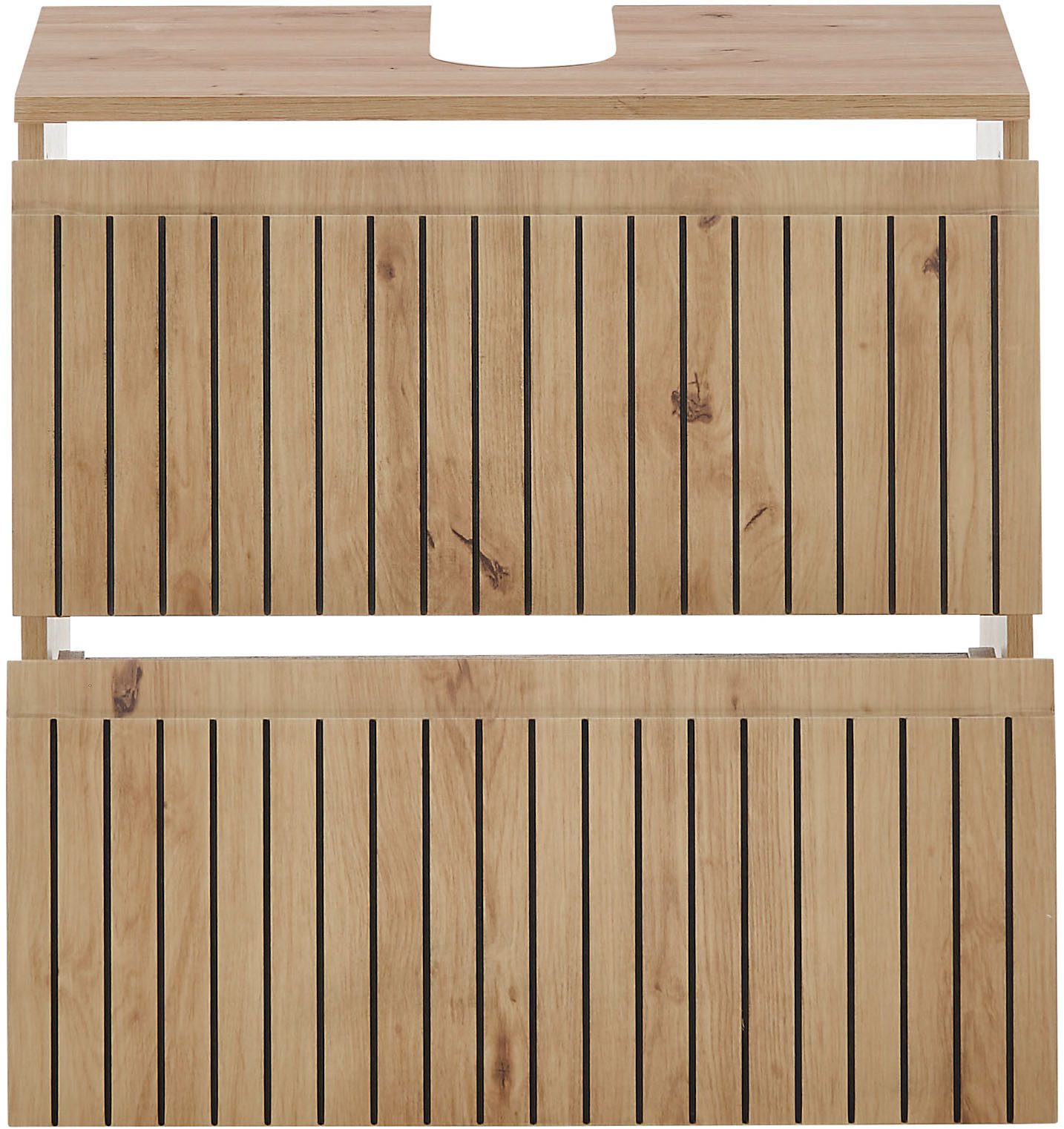 BASIC by Balculina Waschbeckenunterschrank Austin (1-St) Breite 60 cm, 2 Schubkästen mit Unterflurauszug