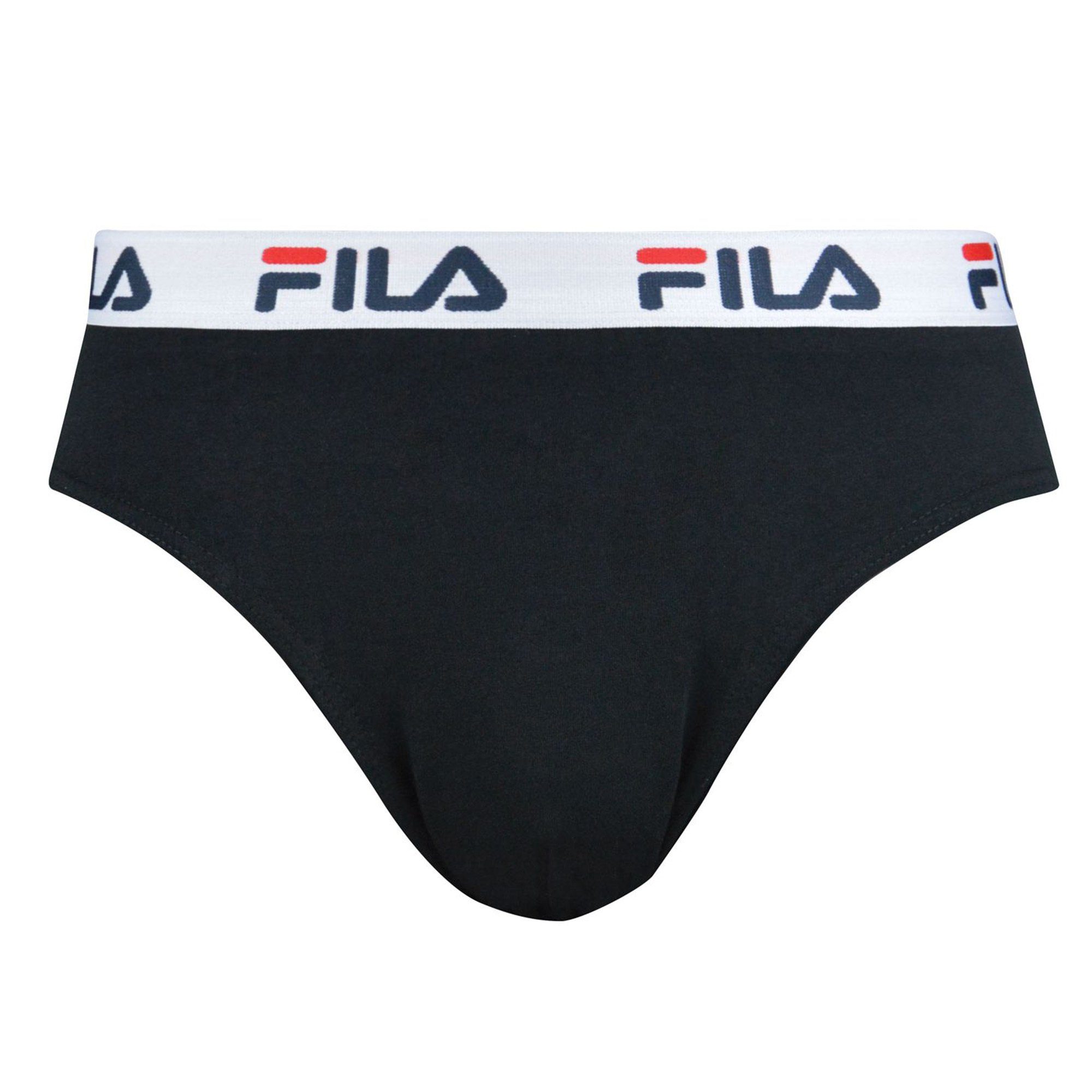 Fila Slip Herren Slip - Briefs, Logo-Webgummibund, Urban Schwarz