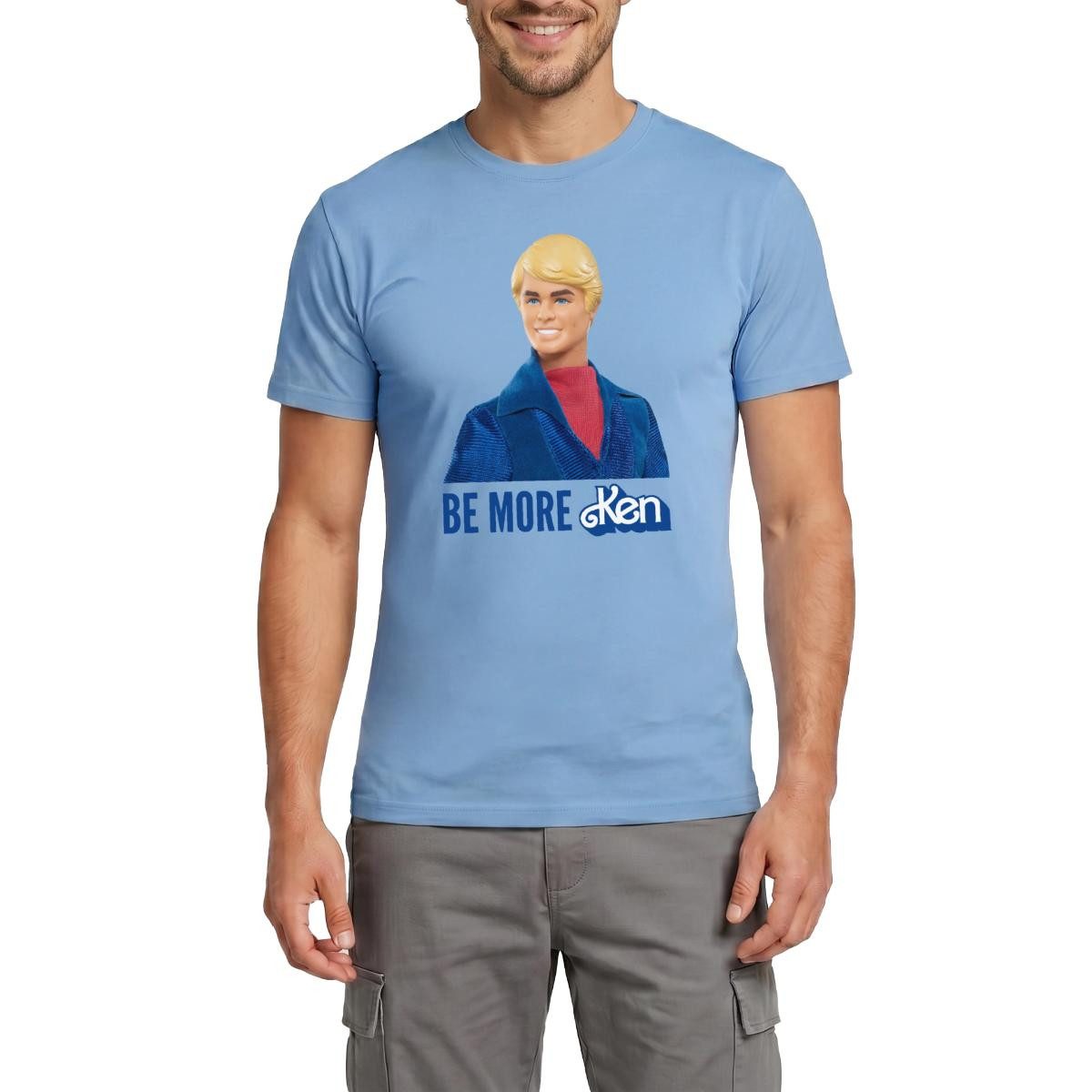 Spreadshirt T-Shirt Barbie Ken Design Mit Spruch Be More Ken Männer T-Shirt (1-tlg)