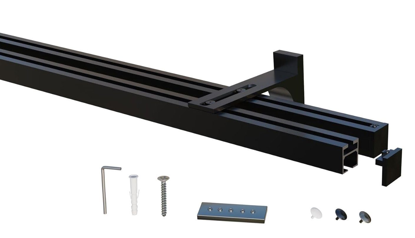 Gardineum Innenlaufschiene Eckige Innenlaufstange/ Gardinenstange 20x20mm günstig online kaufen