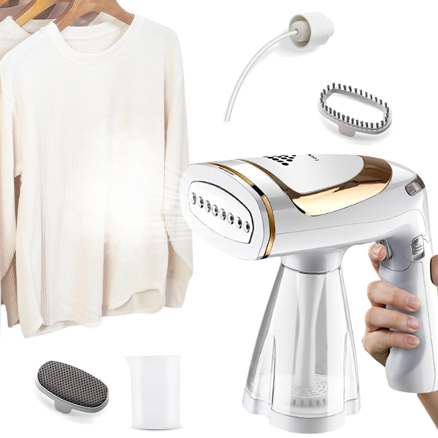 Reise-Dampfbügeleisen Steamer Dampfglätter Reise 1600W Dampfbürste Dampfbügel 250ml