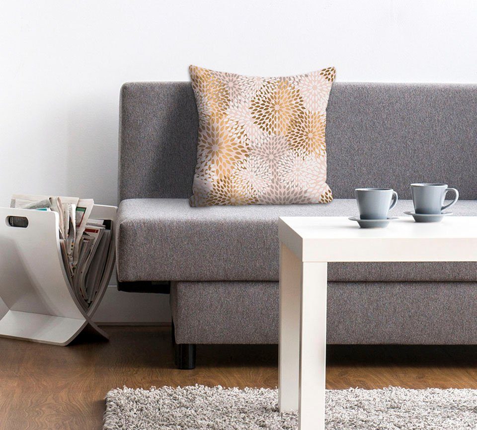 queence Dekokissen Justin, Kissenhülle,Mandala Muster,Abstrakt,Geometrisch,Symmetrisch