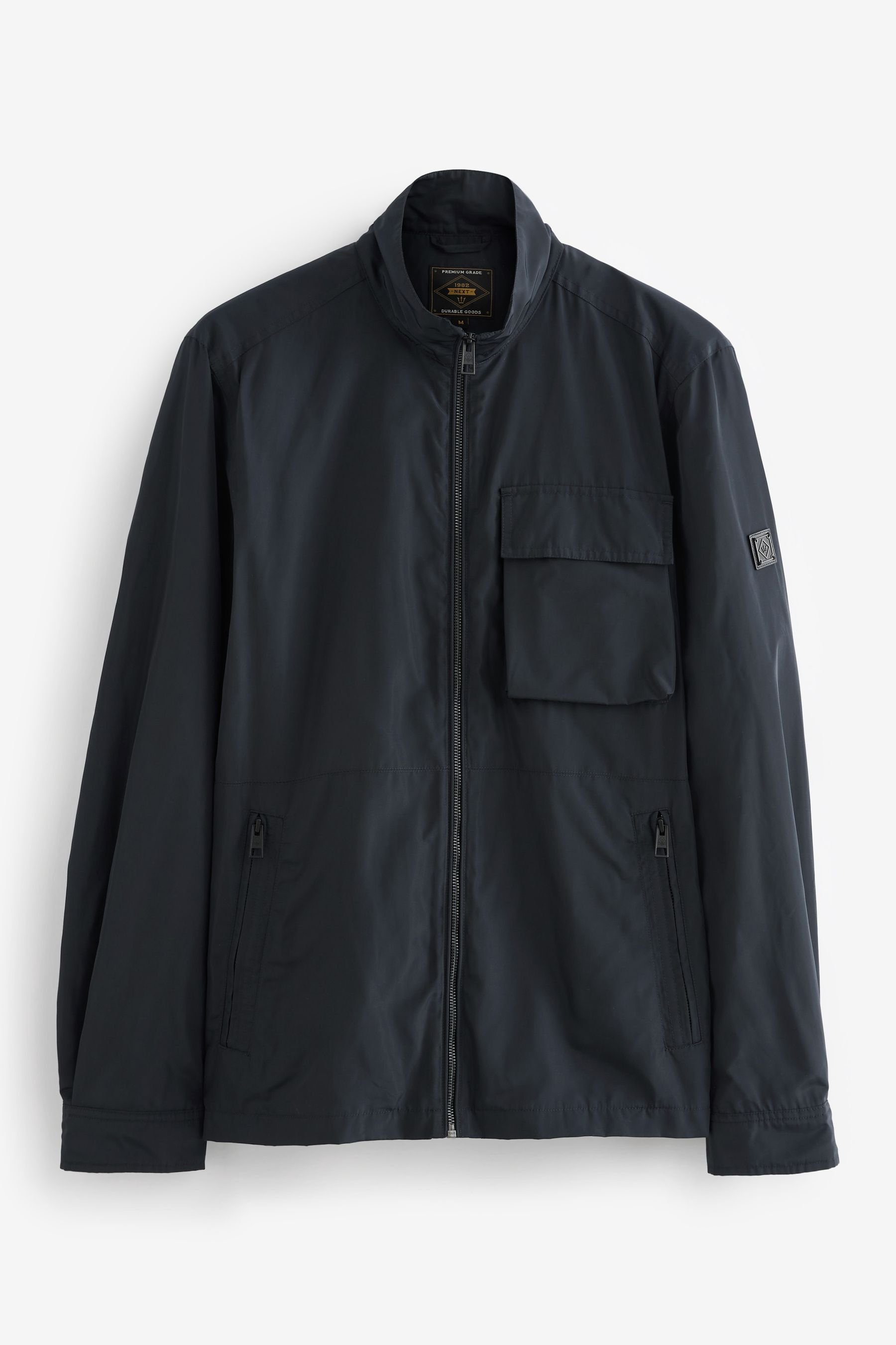 Next Regenjacke Wasserabweisende Jacke mit Trichterkragen (1-St) Navy Blue