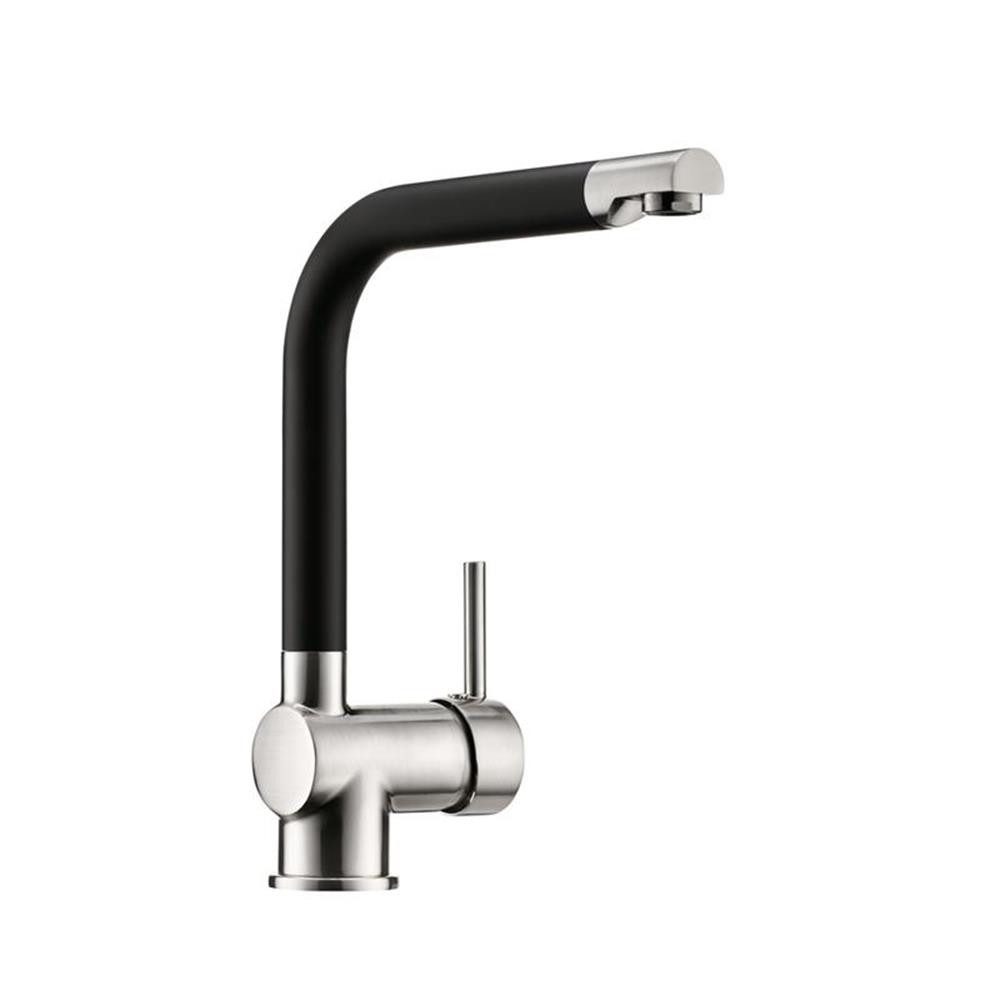Naber Küchenarmatur LINEA Drive 1S Edelstahlfarbig/schwarz