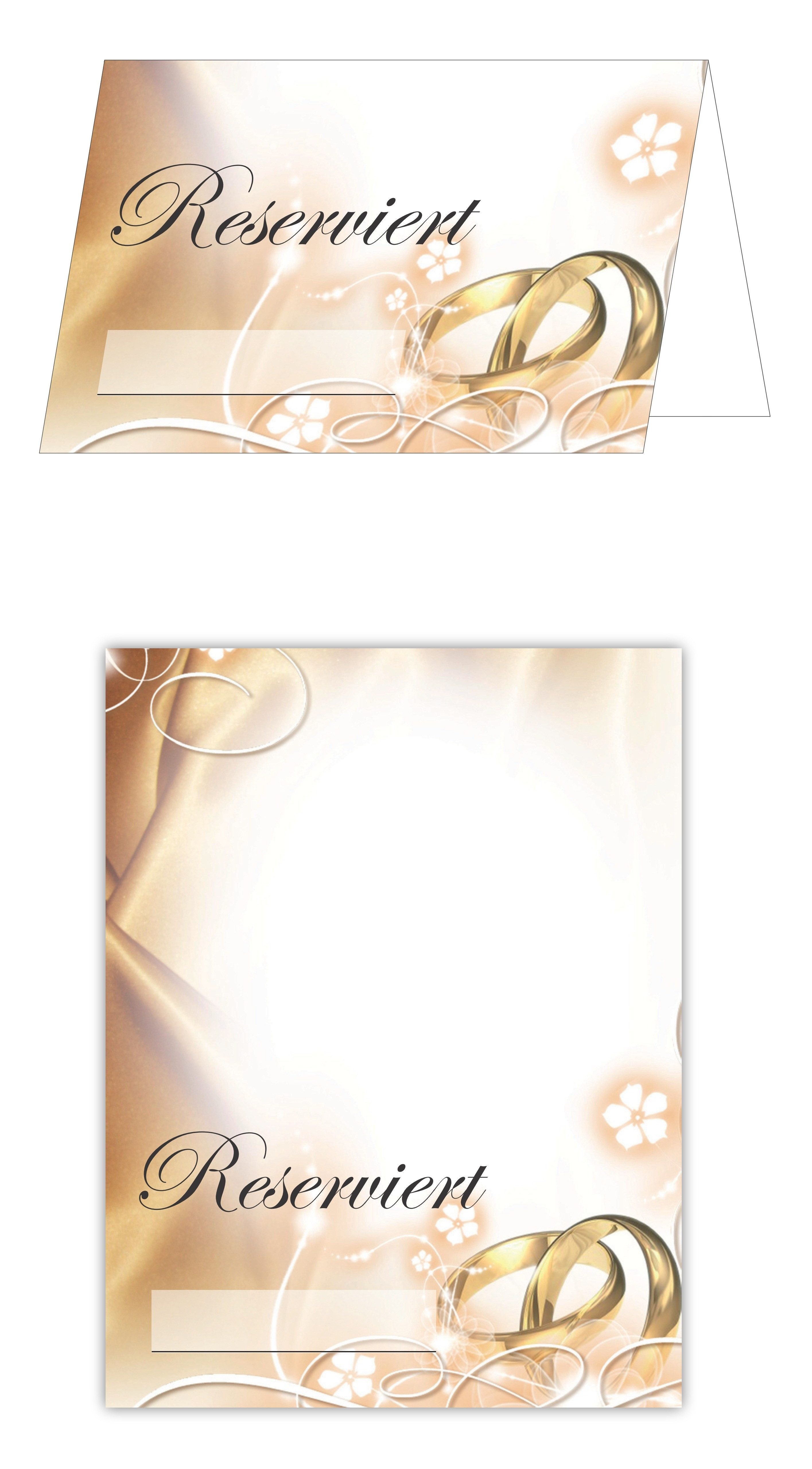 LYSCO Visitenkarten Tischkarten Reservierung Platzhalter Hochzeit-faltbar (TK-107), Tischaufsteller Reserviert Party Tischdekoration Planung Platzkarten