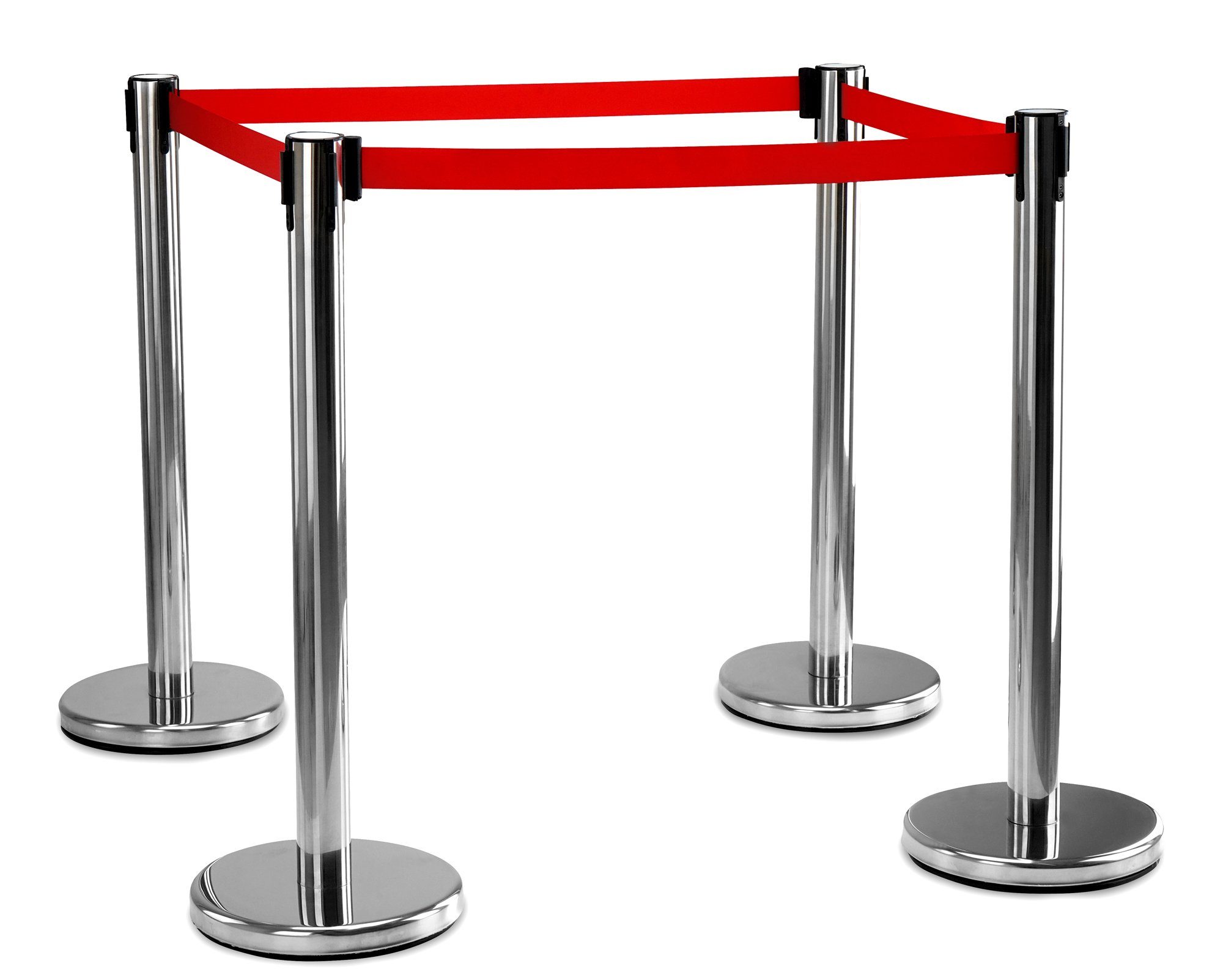 Stagecaptain Absperrpfosten PLS-200 Absperrständer Personenleitsystem (Spar-Set, 2 Paar), kombinierbar mit weiteren Stativen