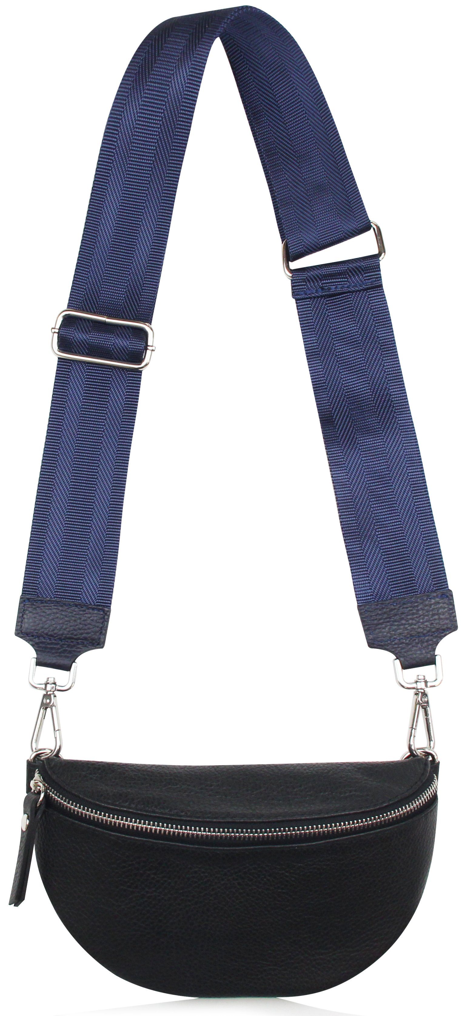 Frentree Schulterriemen breiter MADE ITALY, 5cm verstellbarer Dunkelblau IN für Taschen, Gurt, Muster: Einfarbig Schultergurt