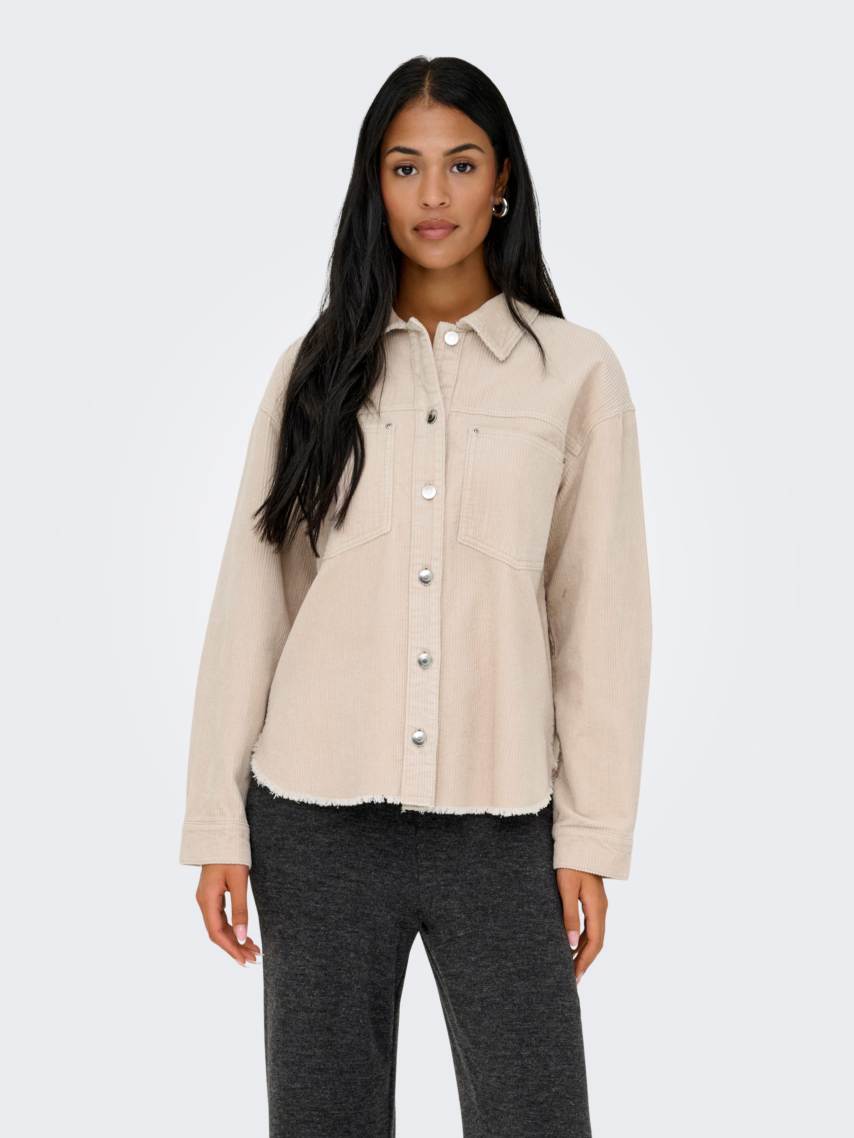 ONLY Hemdbluse ONLMAIKO-BITTEN L/S CORD SHACKET CC PNT mit Brusttaschen, le günstig online kaufen