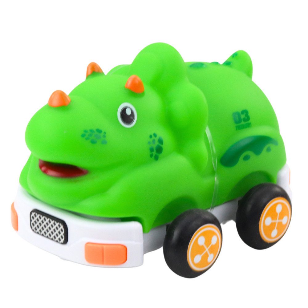 LEAN TOYS RC-Auto Funkauto Dinosaurierfahrzeug Kleinkindspielzeug (Spar-Set, 1-tlg., 13 x 10 x 8 cm leise), 27 MHz Funk, Lichteffekte, Vor-/Rückwärtsgang