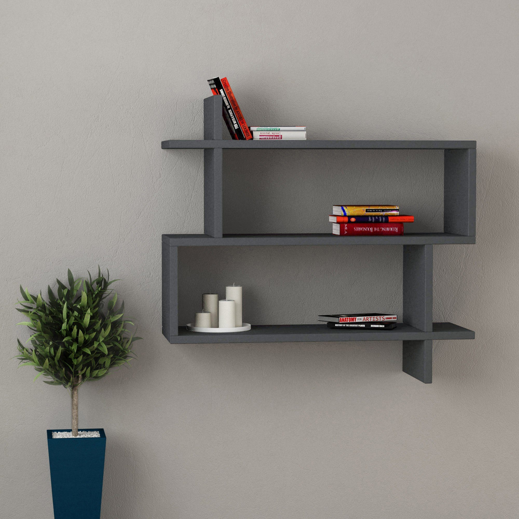 Decortie Bücherregal Paralel, Modernes Wandregal/Bücherregal, 70 günstig online kaufen