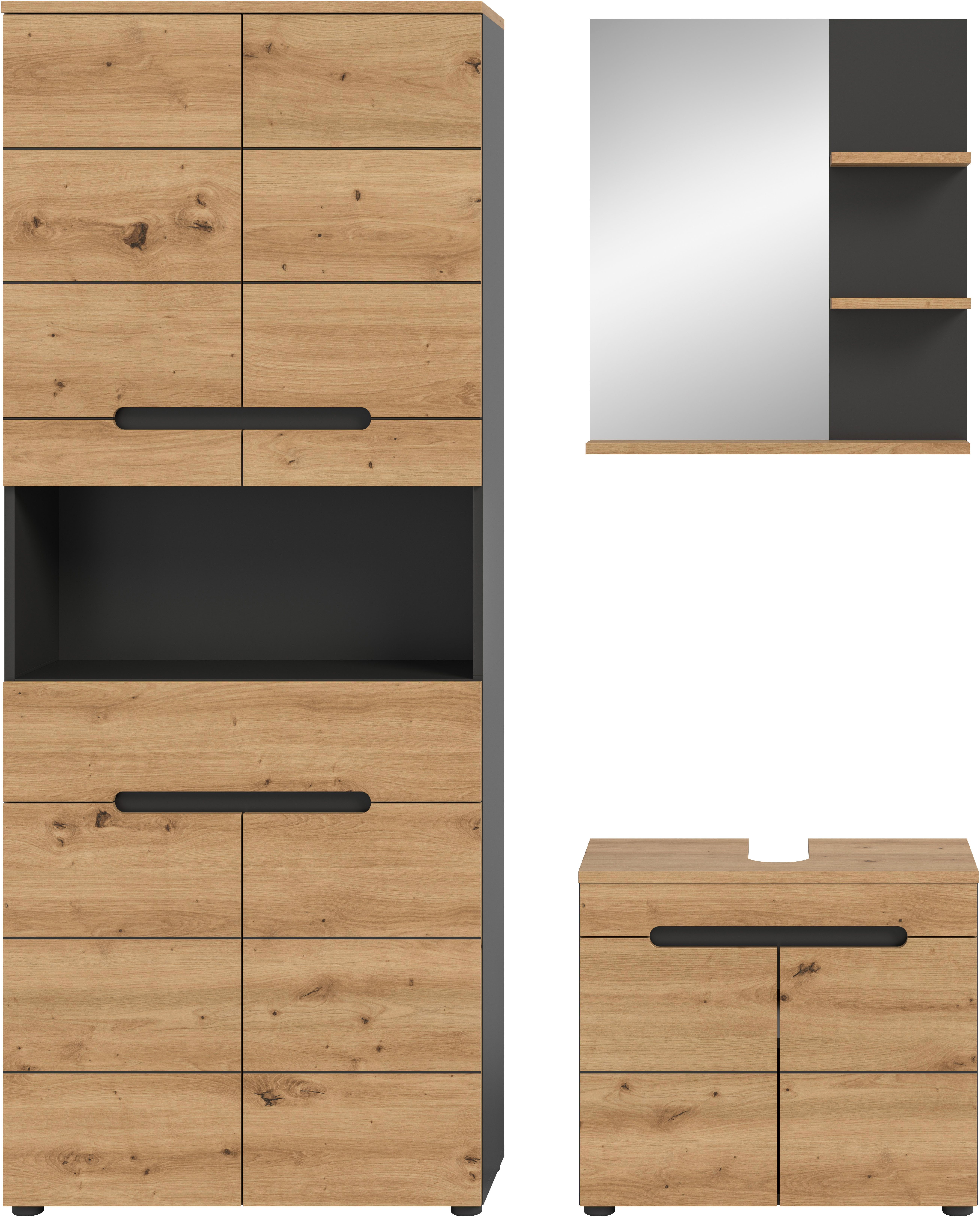 INOSIGN Badmöbel-Set REHAT, 3-teilig, Breite 154 cm, mit grifflosen Fronten günstig online kaufen