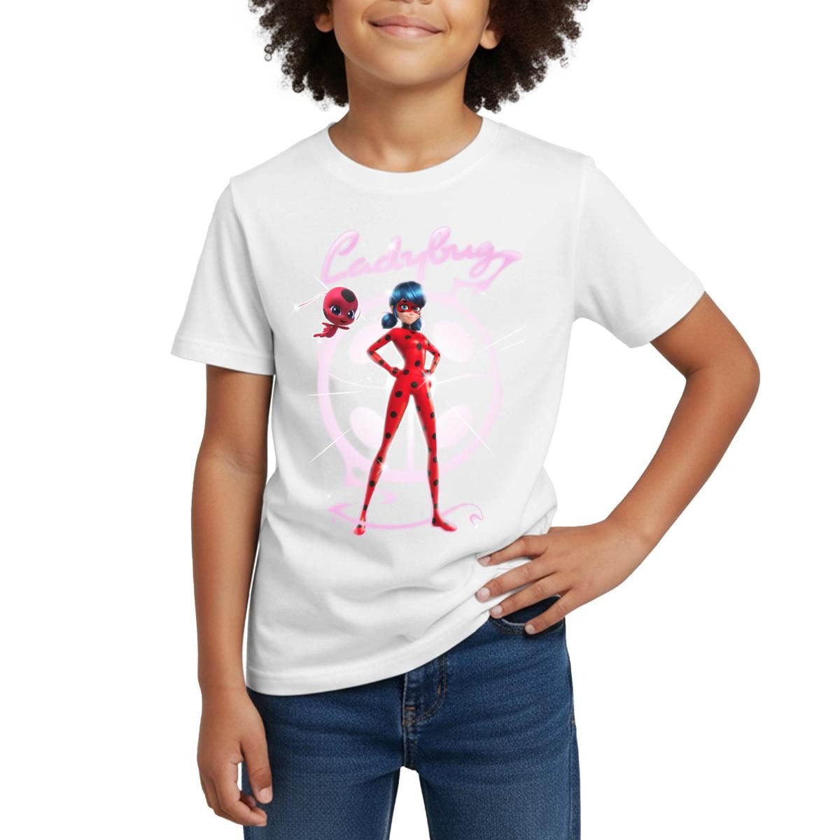 T-Shirt Miraculous Ladybug Mit Tikki Kinder T-Shirt